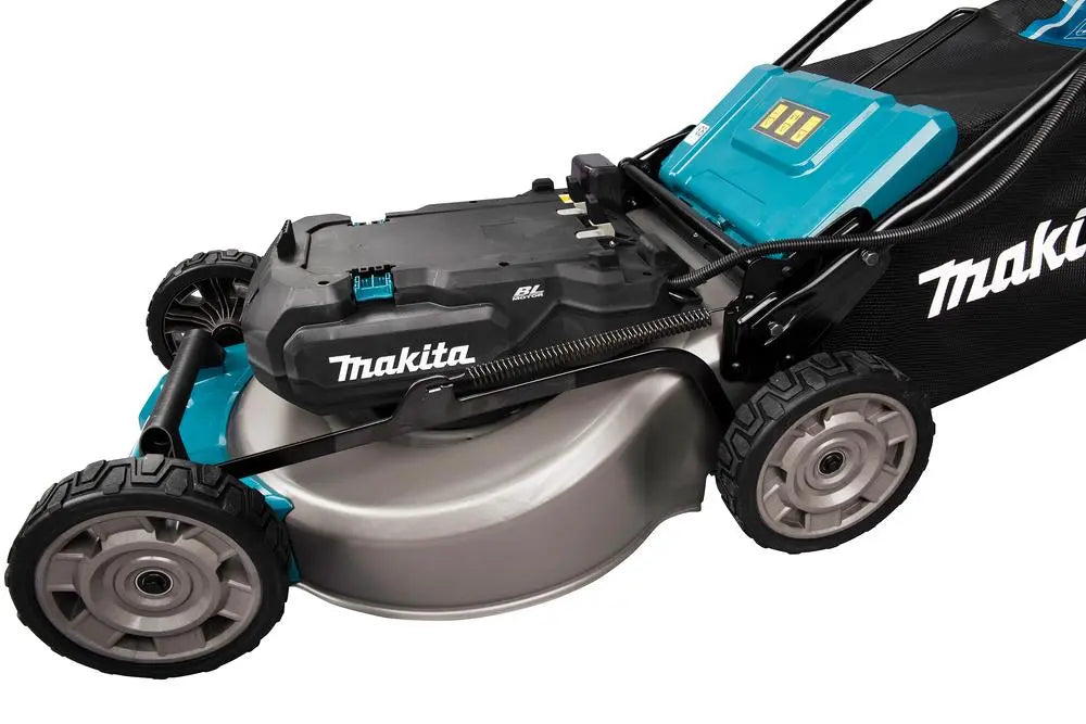 Makita 53cm Lawn Mower and Power Pack Kit 18V 40V Max LXT XGT Li-ion Cordless Garden Grass Outdoor LM001CX3  White Rose Tools