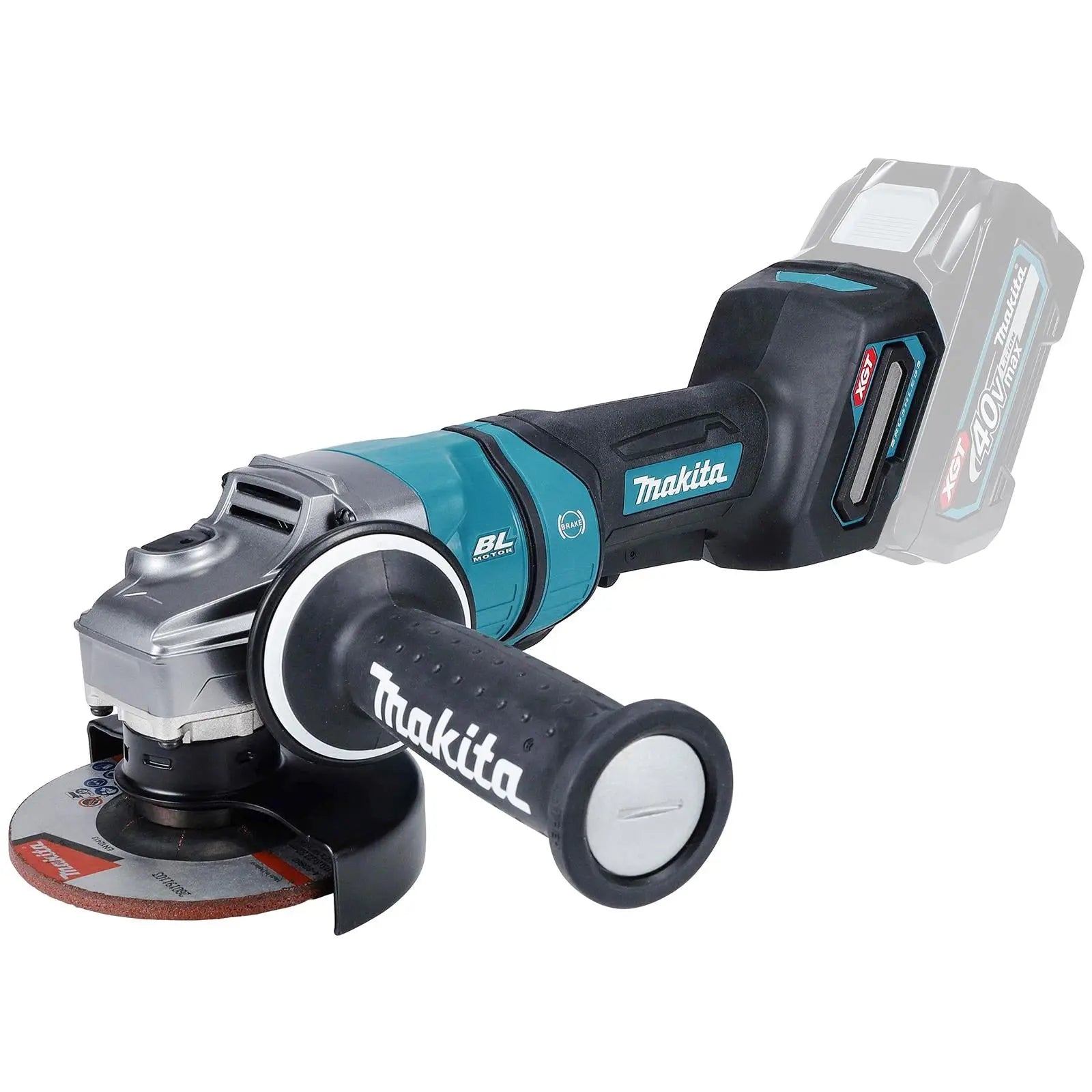 Makita Angle Grinder 115mm XGT 40V Max Li-ion Cordless in Makpac Case GA049GZ01 Body Only  White Rose Tools