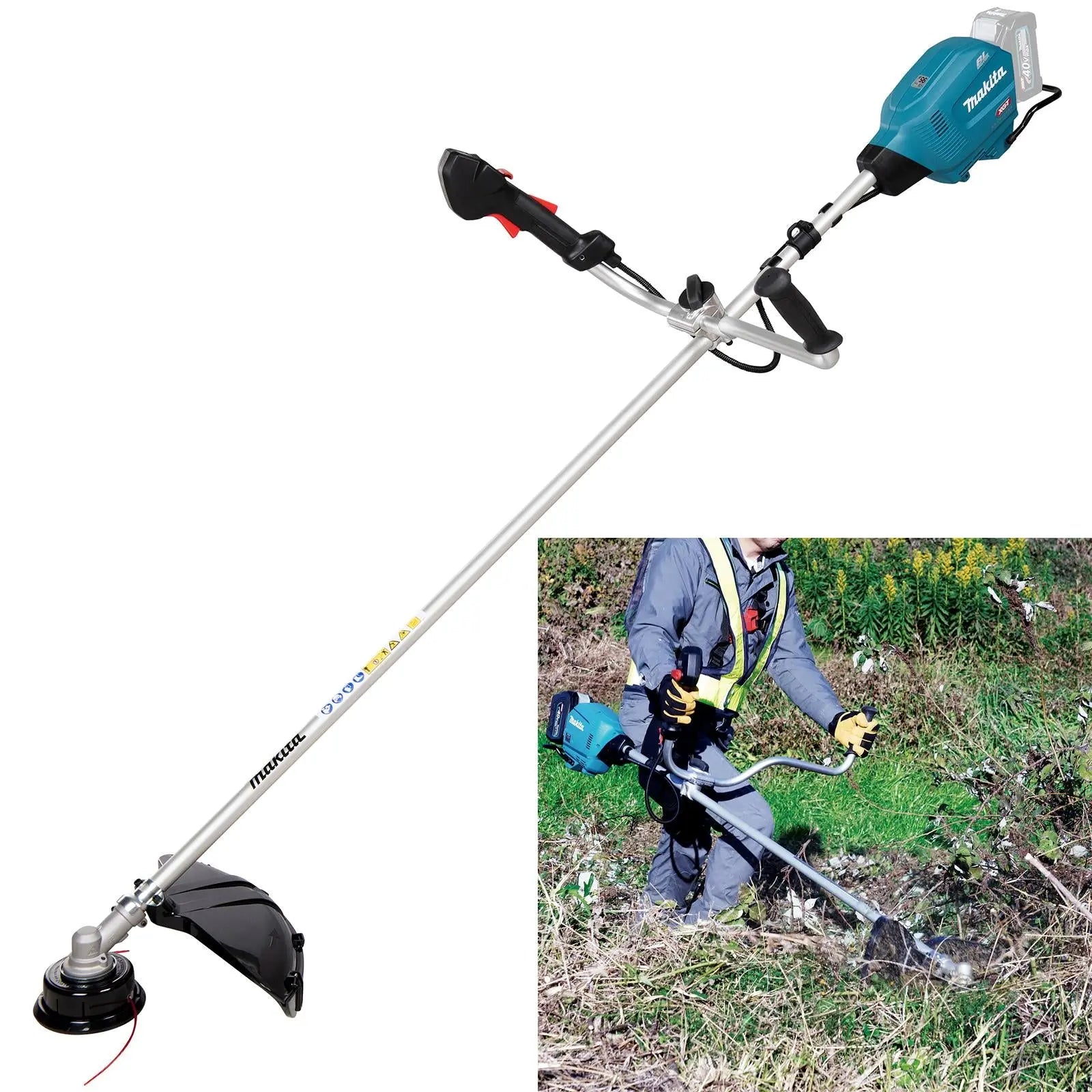 Makita Brush Cutter 40V XGT Li-ion Brushless Cordless Garden Lawn Strimmer Strimming Bare Unit Body Only UR013GZ03  White Rose Tools