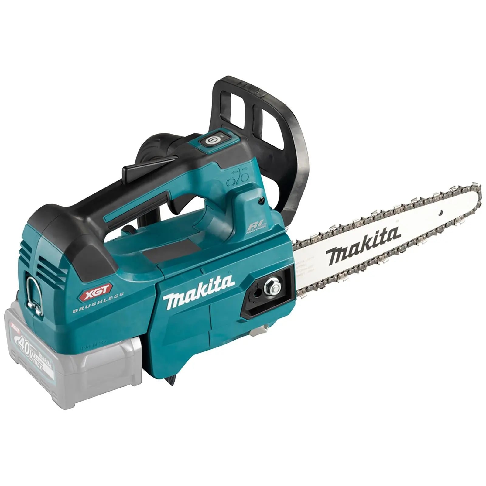 Makita Chainsaw 25cm 10" 40V XGT Brushless Cordless Top Handle Garden Tree Cutting Pruning Bare Unit Body Only UC006GZ  White Rose Tools