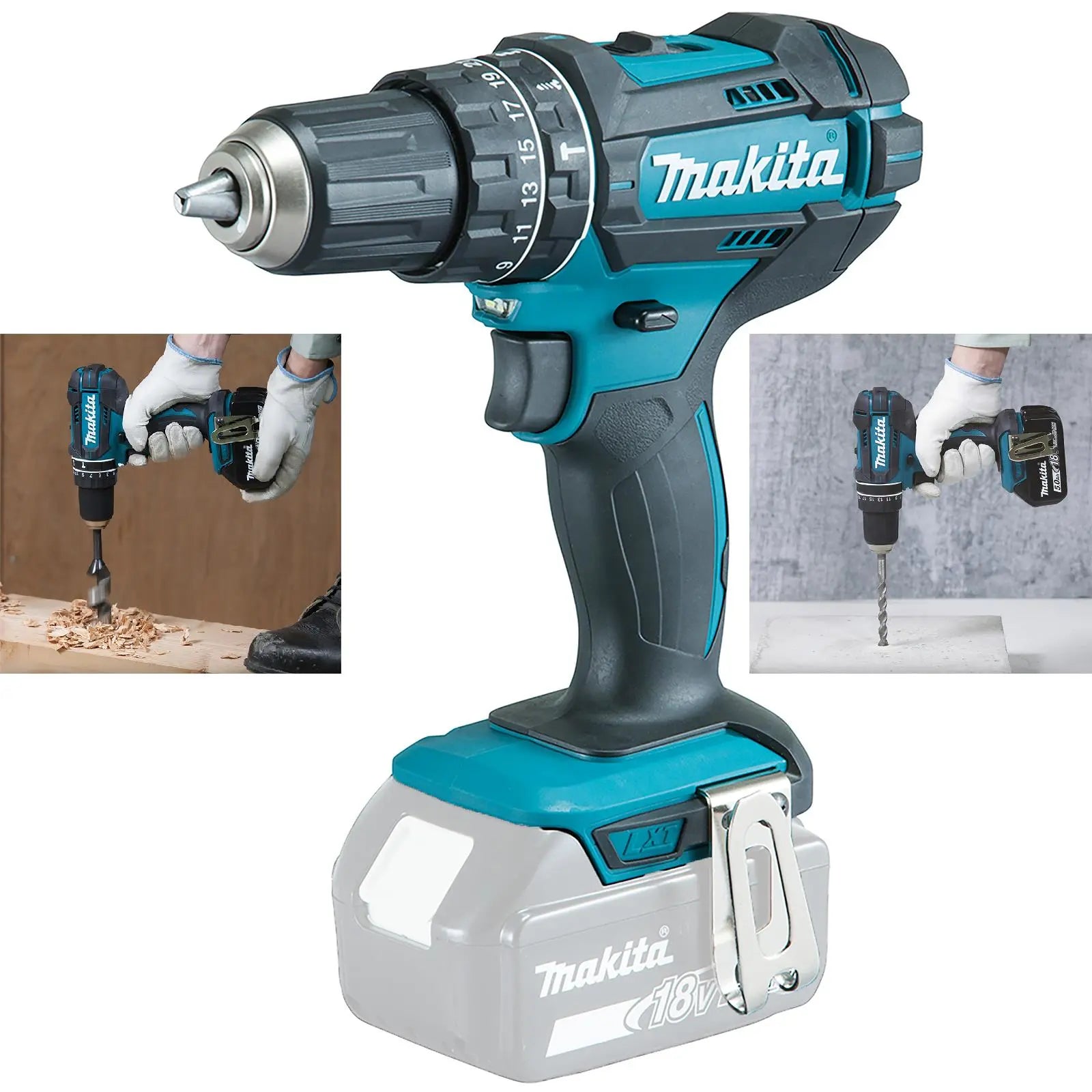 Makita Combi Drill Hammer Driver 18V LXT Li-ion Cordless DHP482Z Body Only  White Rose Tools