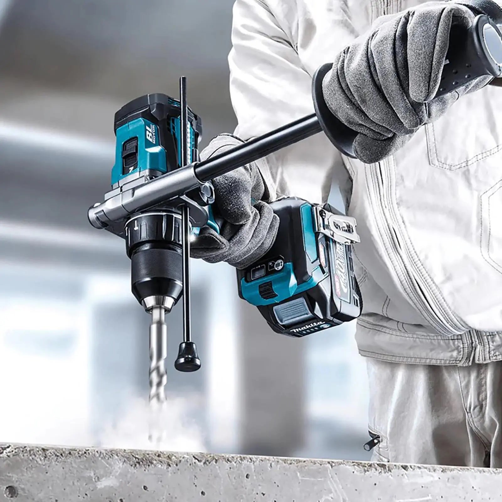 Makita Combi Drill XGT 40V Max Li-ion Brushless Cordless HP001GZ Body Only  White Rose Tools