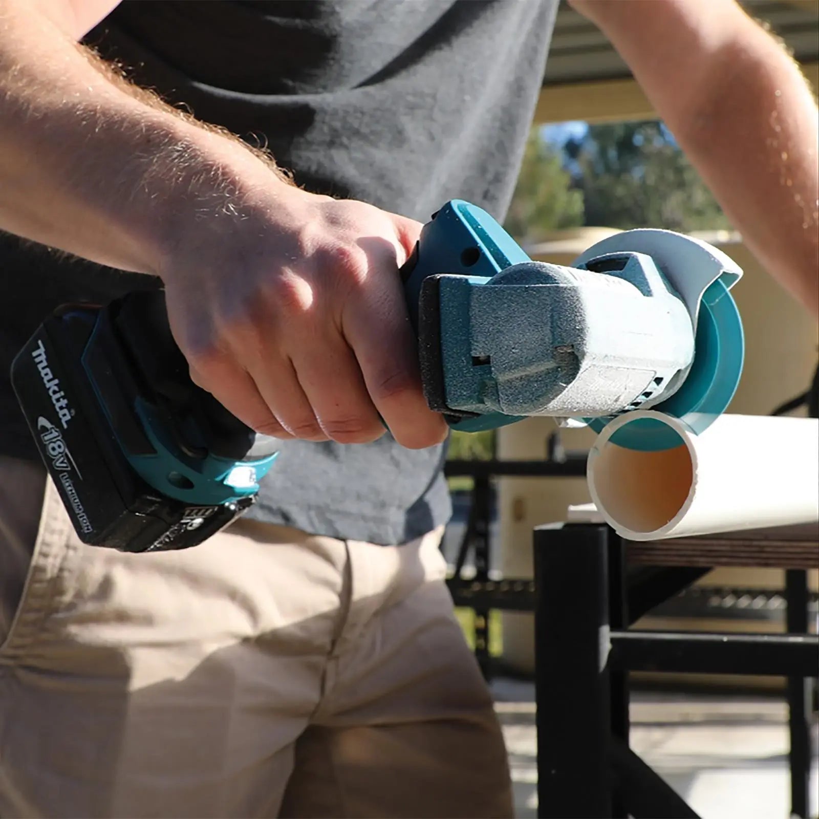 Makita Compact Disc Cutter Grinder 76mm 18V LXT Brushless Cordless DMC300Z Body Only  White Rose Tools