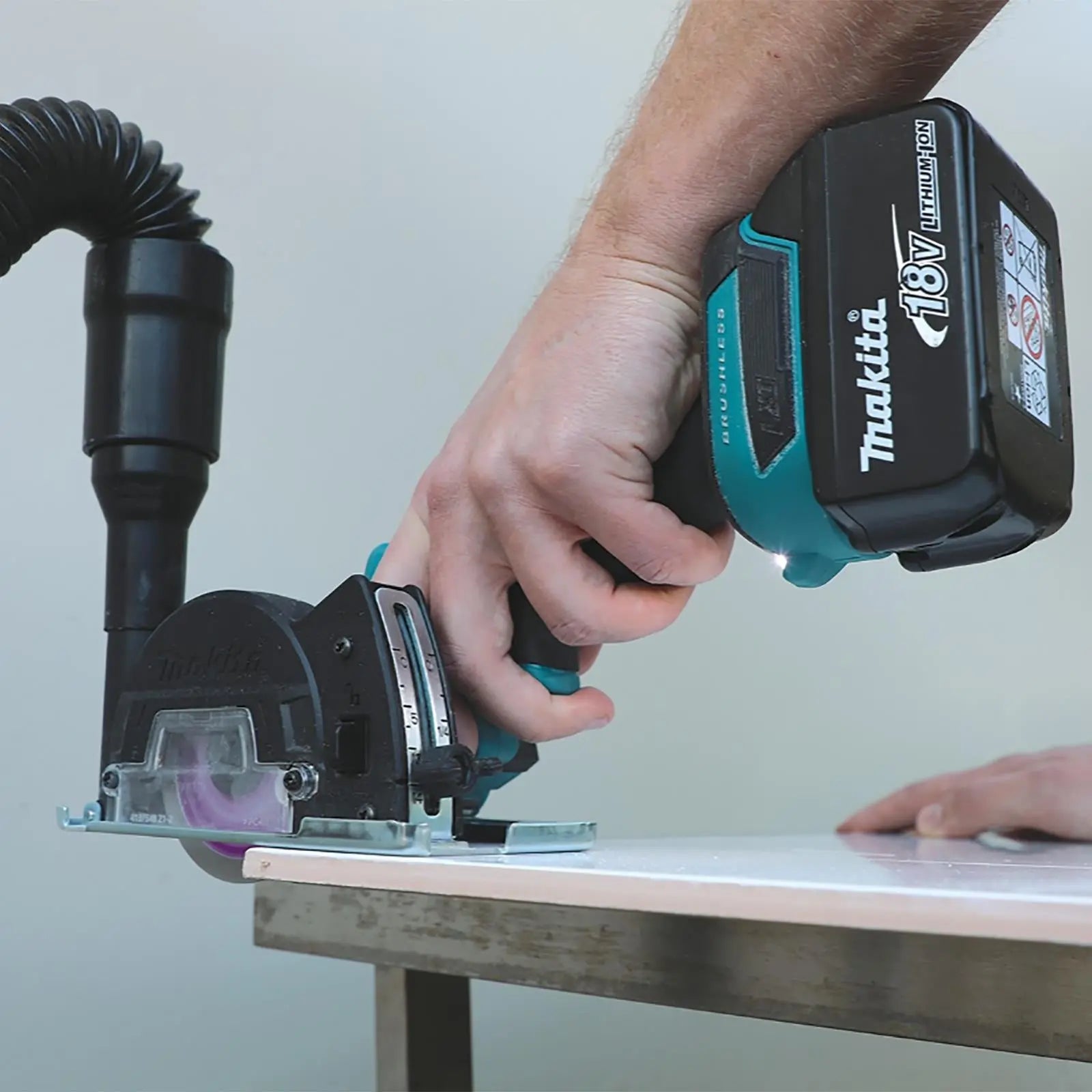 Makita Compact Disc Cutter Grinder 76mm 18V LXT Brushless Cordless DMC300Z Body Only  White Rose Tools