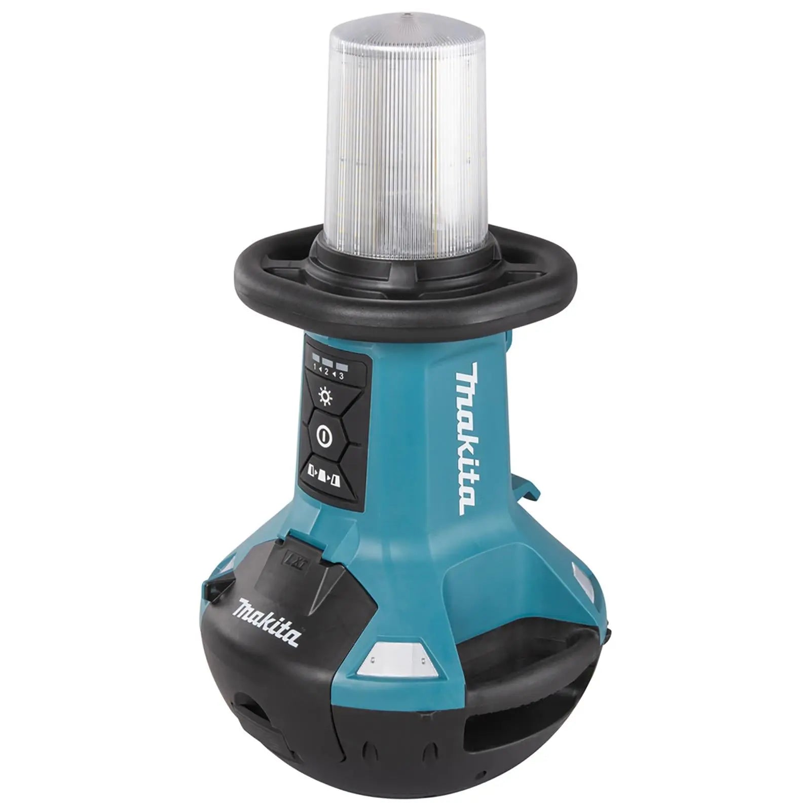 Makita Cordless Area Worklight 360 Degree LXT 14.4V 18V 240V AC Self Balancing Site Light Body Only DML810/2  White Rose Tools