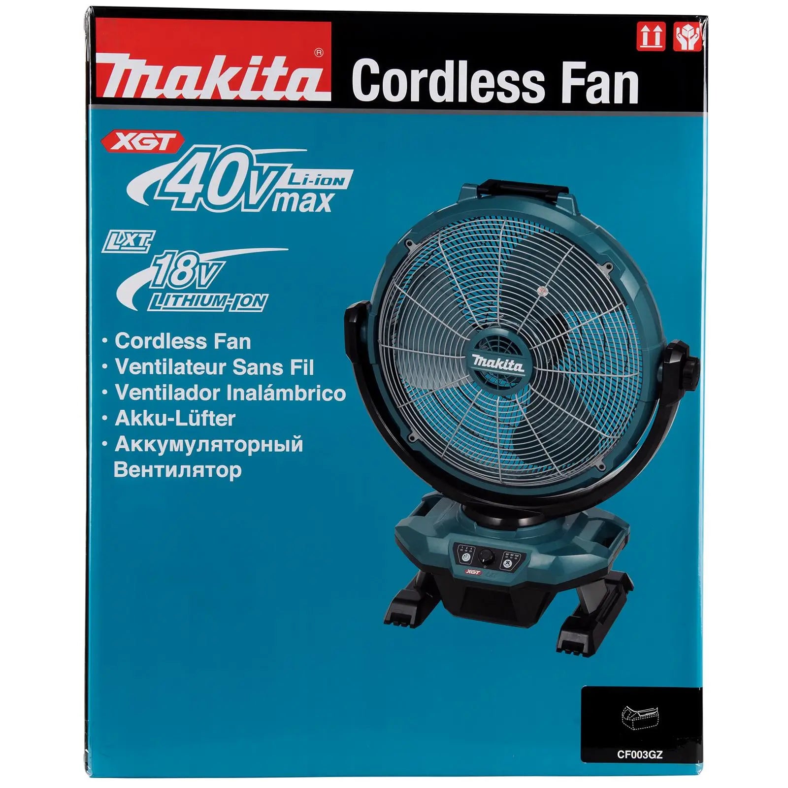 Makita Fan 450mm Portable Cordless 40V XGT 18V LXT AC Oscillating CF003GZ Body Only  White Rose Tools