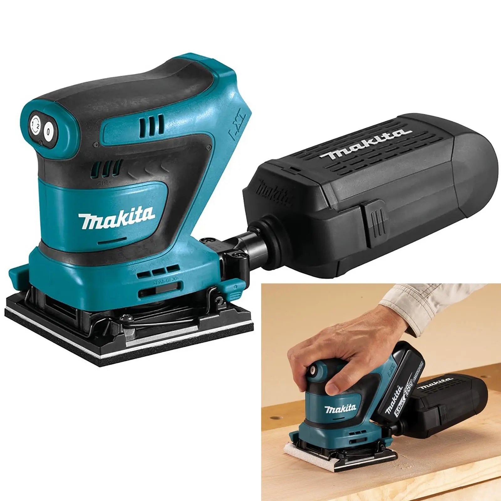 Makita Finishing Sander 18V LXT Li-ion Cordless Body Only DBO481Z  White Rose Tools