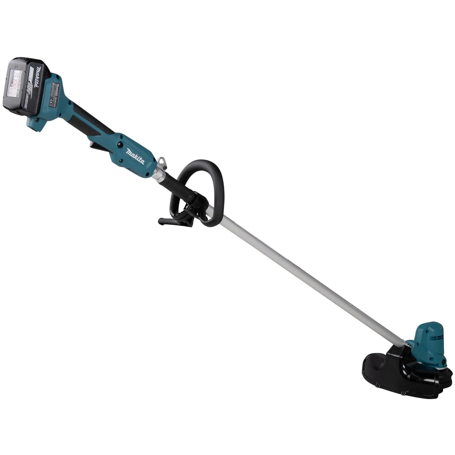 Makita Grass Trimmer Strimmer Kit 18V LXT Brushless Cordless Garden Lawn Strimming 5Ah Battery and Charger DUR194RTX2  White Rose Tools