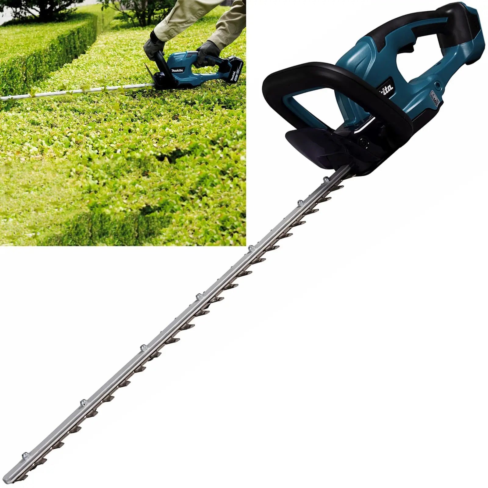 Makita Hedge Trimmer 60cm 18V LXT Li-ion Brushless Cordless Garden Bush Cutter Cutting Bare Unit Body Only DUH607Z  White Rose Tools