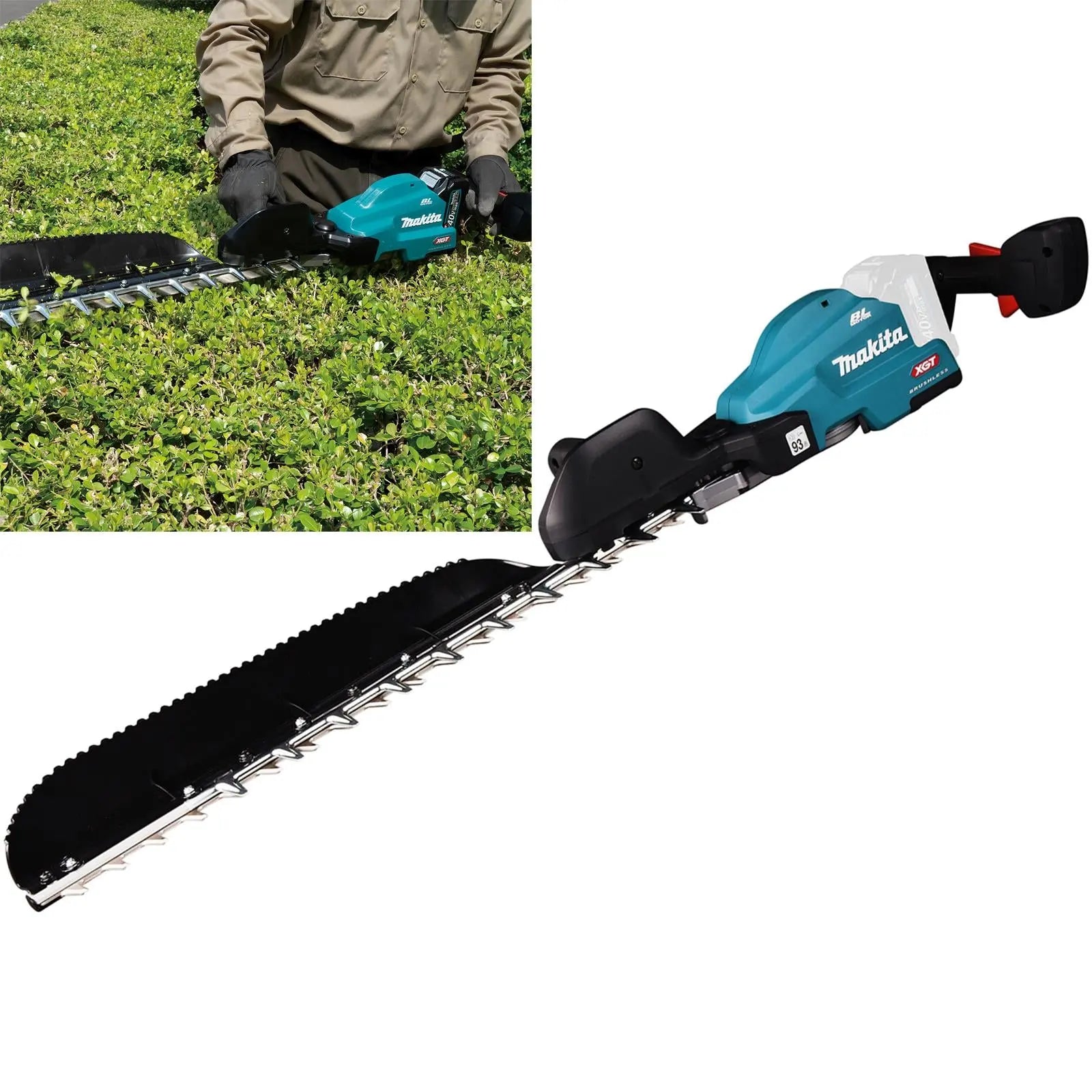 Makita Hedge Trimmer 60cm 40V XGT Li-ion Brushless Cordless Garden Bush Cutter Cutting Bare Unit Body Only UH013GZ  White Rose Tools