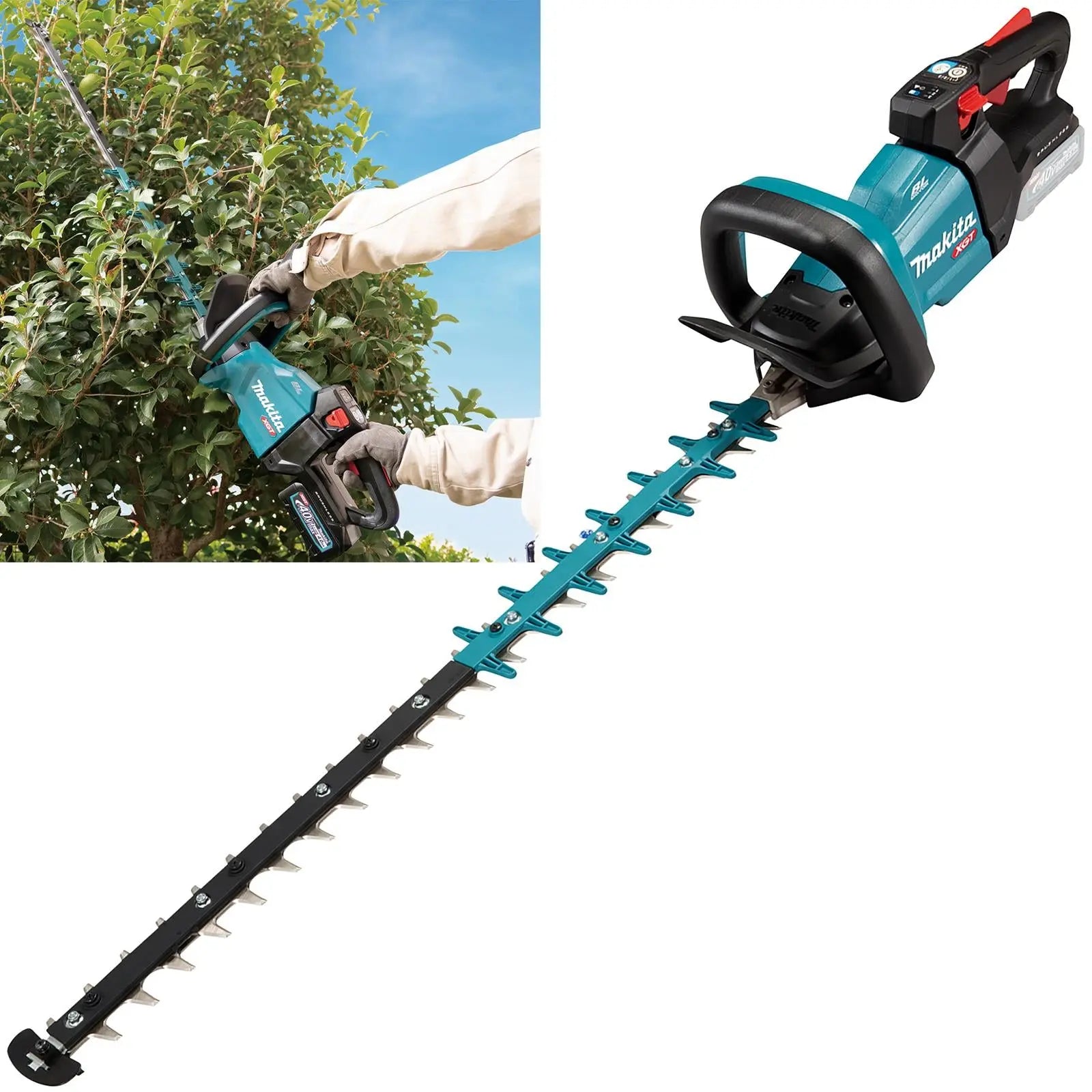 Makita Hedge Trimmer 75cm 40V XGT Li-ion Brushless Cordless Garden Bush Cutter Cutting Bare Unit Body Only UH005GZ  White Rose Tools
