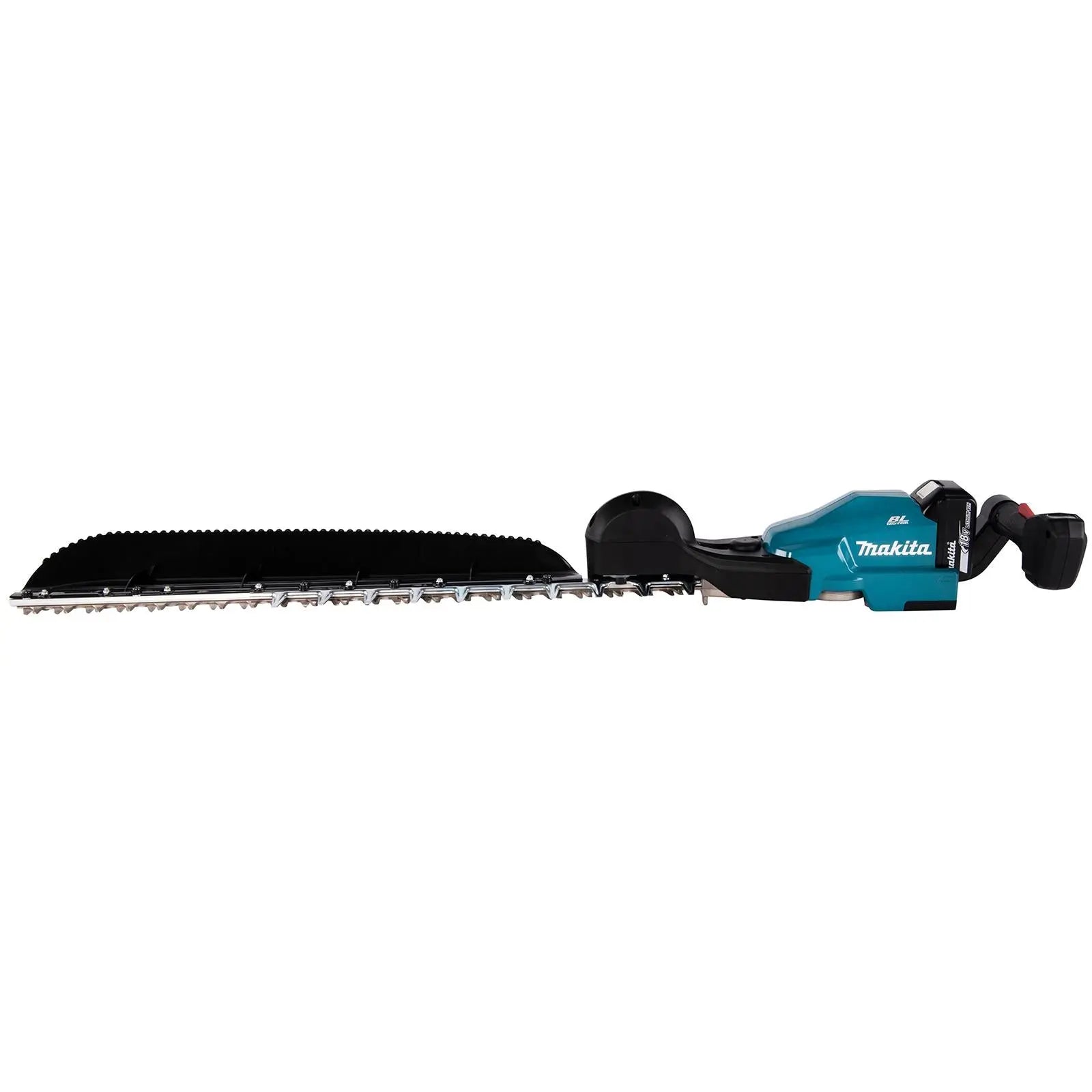 Makita Hedge Trimmer Kit 75cm 18V LXT Li-ion Brushless Cordless 2 x 5Ah Battery and Charger Garden Bush Cutter Cutting DUH754SRT  White Rose Tools