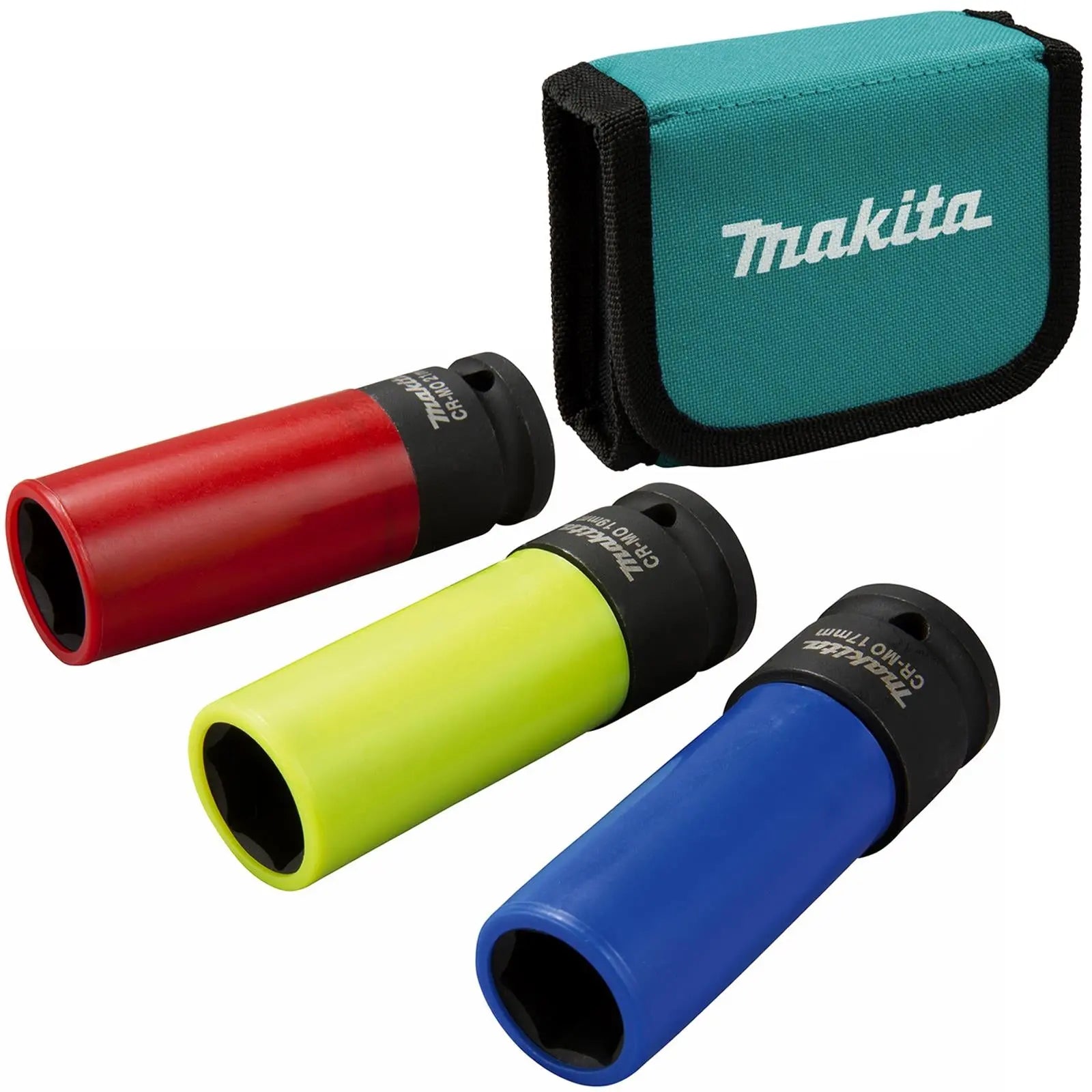 Makita Impact Deep Socket Set for Alloy Wheel Nuts 3 Piece 17mm 19mm 21mm E-12354  White Rose Tools
