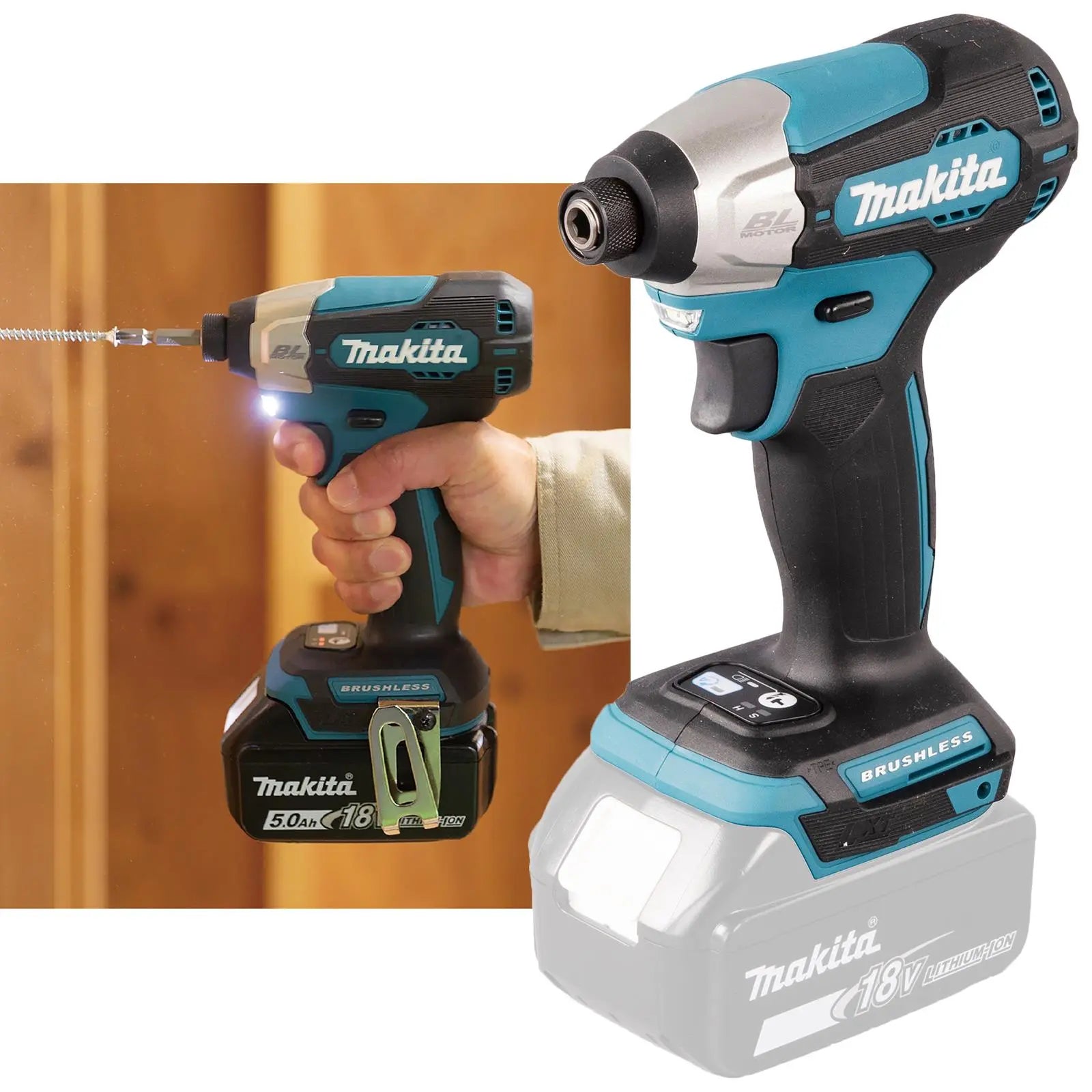 Makita Impact Driver 18V LXT Li-ion Brushless Cordless DTD157Z Body Only  White Rose Tools