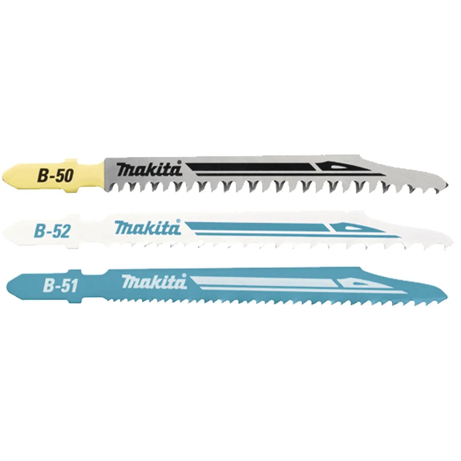 Makita Jigsaw Blade Set 3 Piece for Wood and Plastic Type B50 B51 B52 B-06292  White Rose Tools