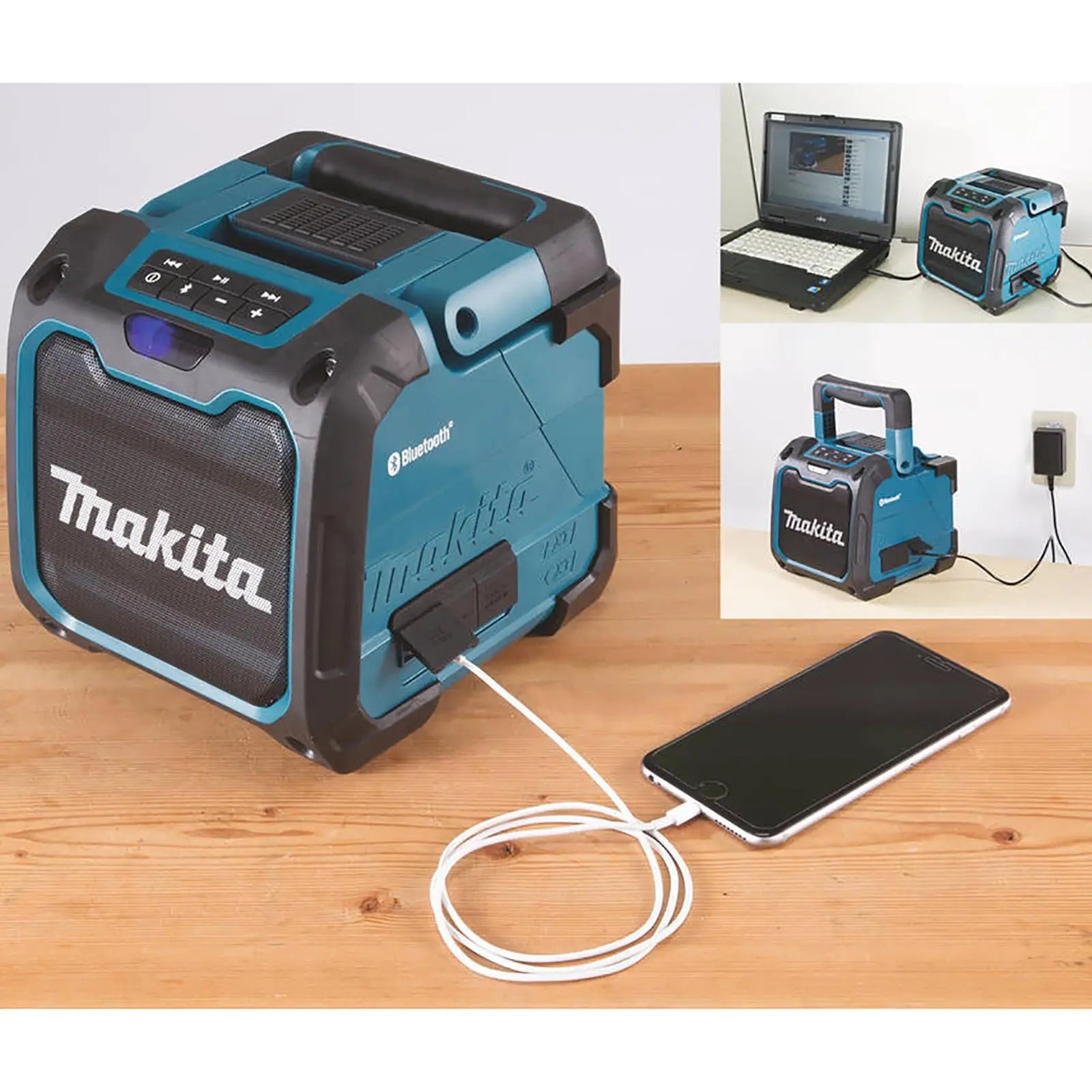 Makita Job Site Bluetooth Speaker Cordless 18V CXT LXT Battery Body Only DMR200  White Rose Tools