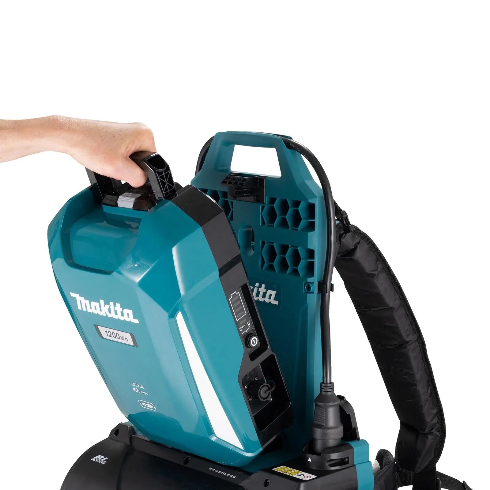 Makita Leaf Blower Backpack and PDC1200 Power Pack 18V 40V LXT XGT Compatible Brushless Cordless 22N Garden Grass Clippings UB002CX3  White Rose Tools
