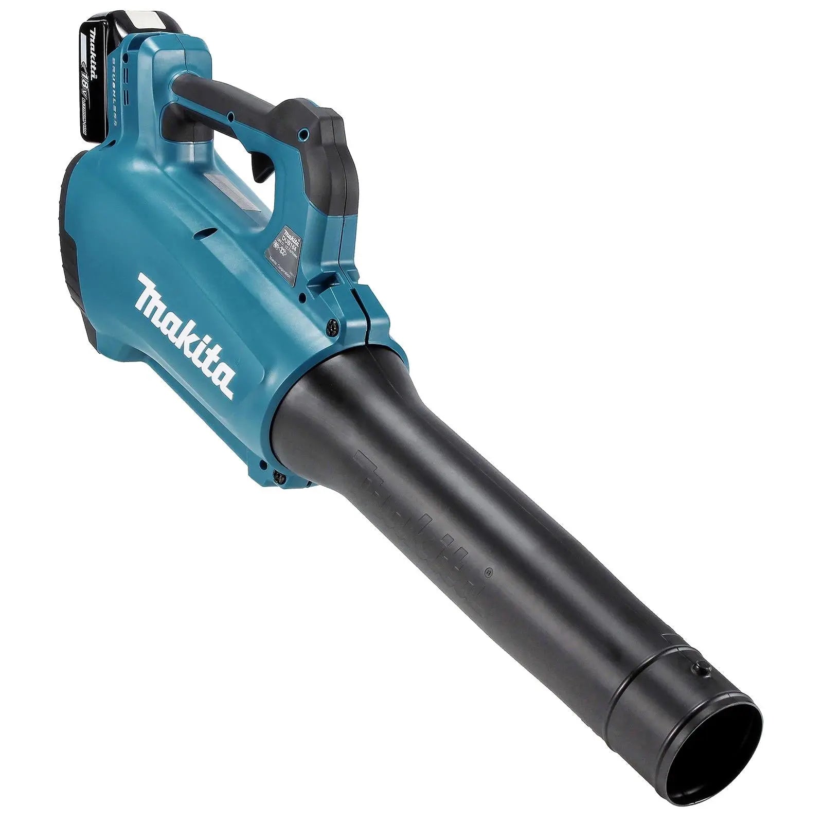 Makita Leaf Blower Kit 18V LXT 5Ah Battery and Charger Brushless Cordless 10.9N Garden Grass Clippings Construction DUB184RT  White Rose Tools