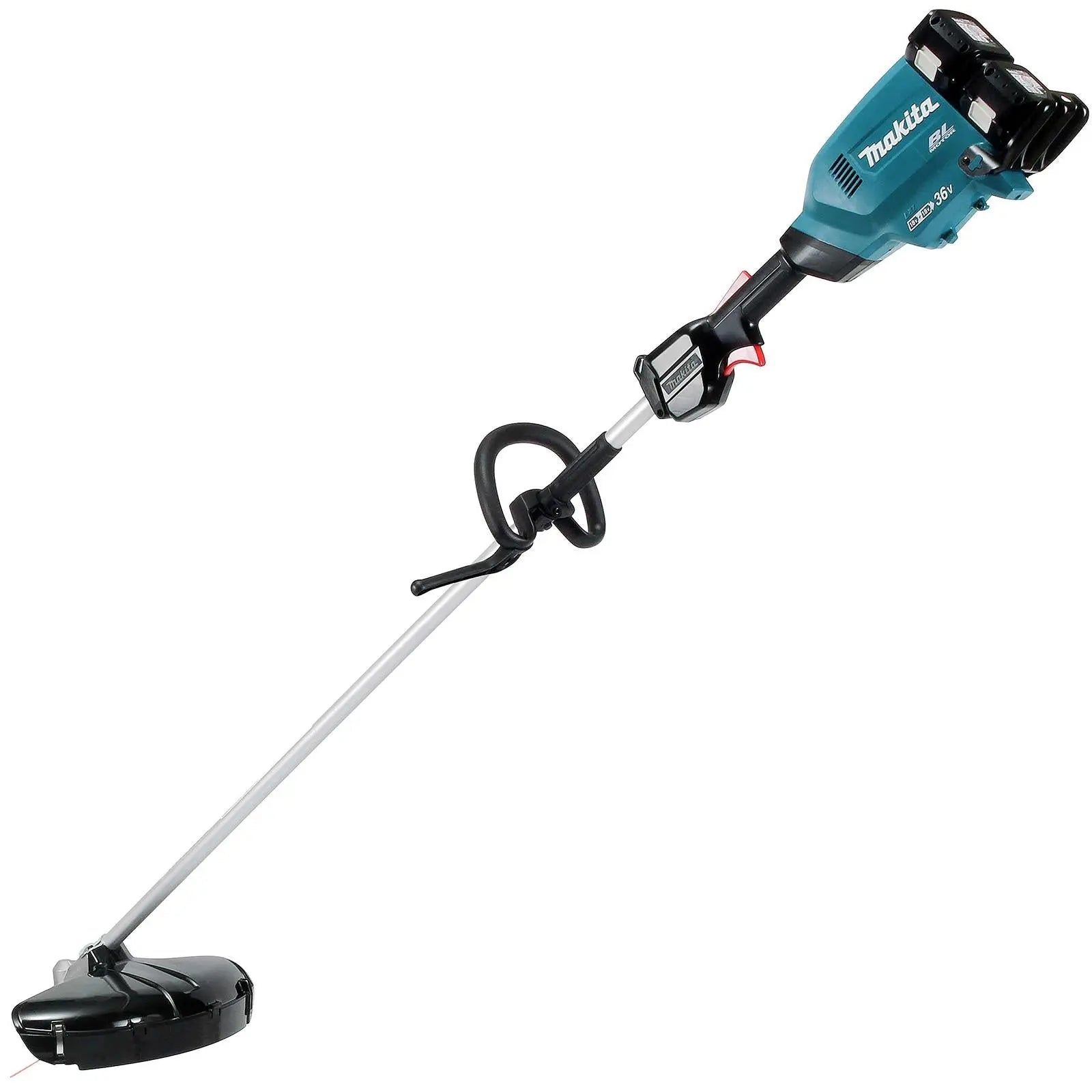 Makita Line Trimmer Strimmer Kit 2 x 18V LXT Brushless Cordless Garden Lawn Strimming 2 x 5Ah Battery and Dual Rapid Charger DUR369LPT2  White Rose Tools