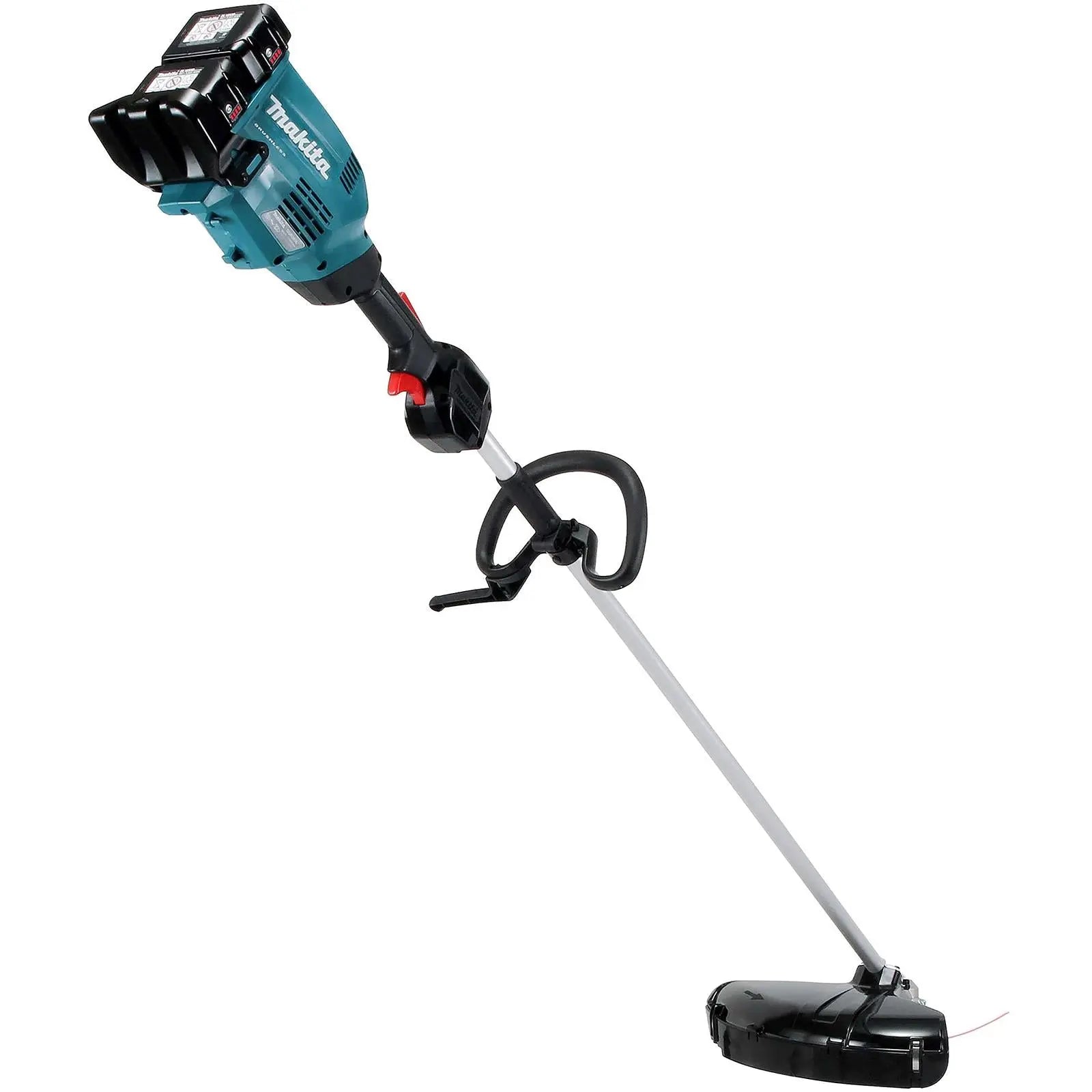 Makita Line Trimmer Strimmer Kit 2 x 18V LXT Brushless Cordless Garden Lawn Strimming 2 x 5Ah Battery and Dual Rapid Charger DUR369LPT2  White Rose Tools