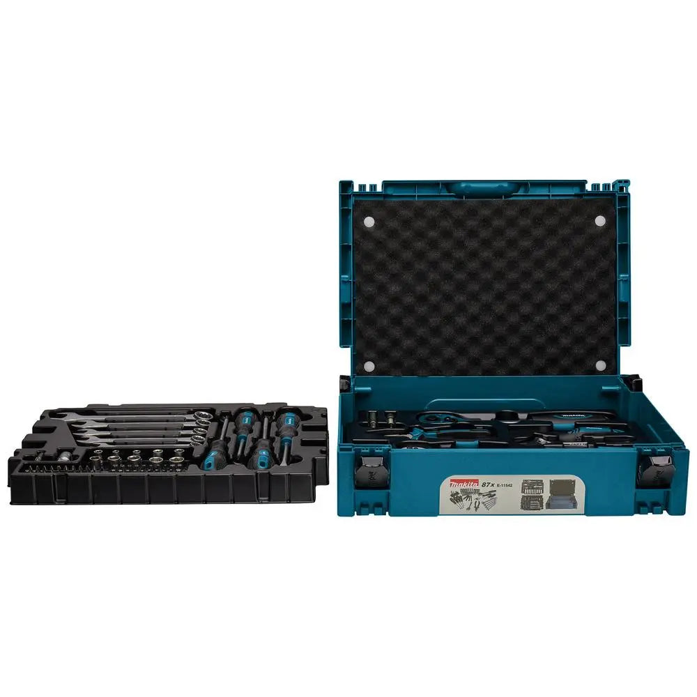 Makita Mechanics Tool Set in Makpac Case 87 Piece E-11542  White Rose Tools