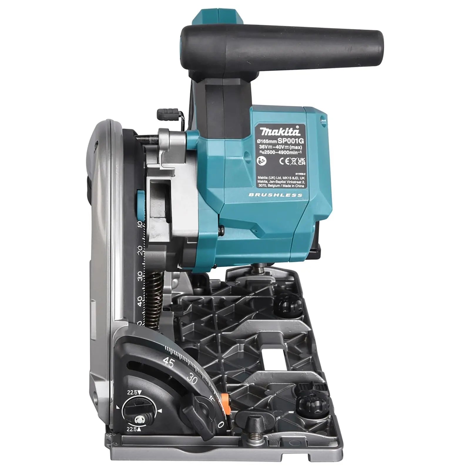 Makita Plunge Cut Circular Saw 165mm 40V Max XGT in MakPac Type 4 Case Body Only SP001GZ03  White Rose Tools