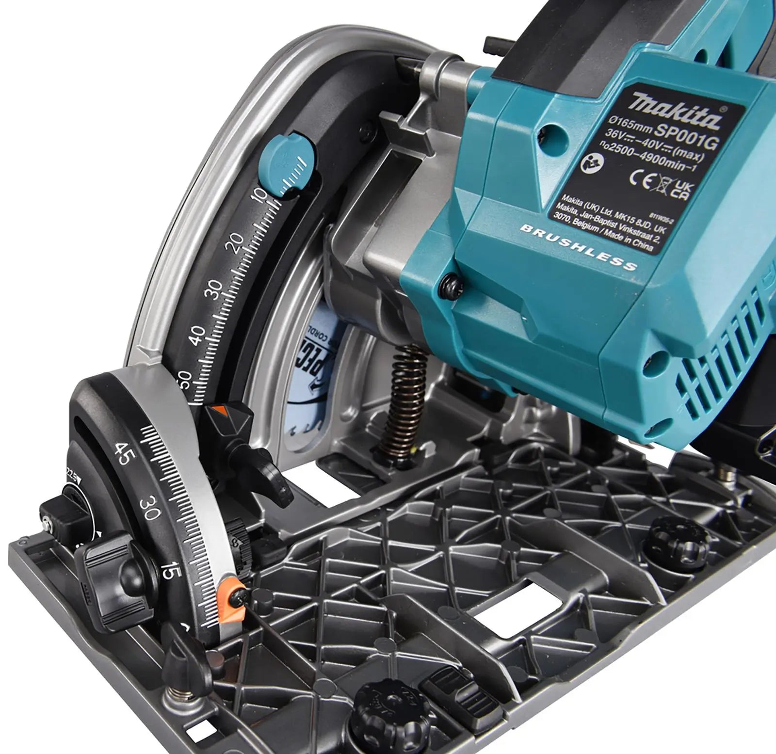 Makita Plunge Cut Circular Saw 165mm 40V Max XGT in MakPac Type 4 Case Body Only SP001GZ03  White Rose Tools