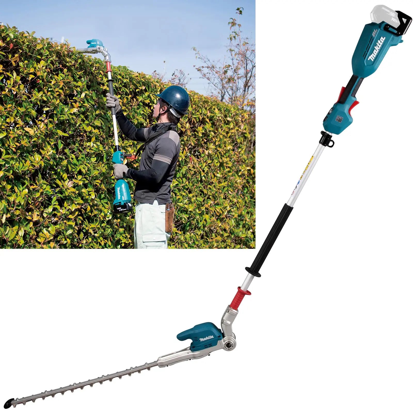 Makita Pole Hedge Trimmer 50cm 18V LXT Li-ion Brushless Cordless Garden Bush Cutter Cutting Bare Unit Body Only DUN500WZ  White Rose Tools