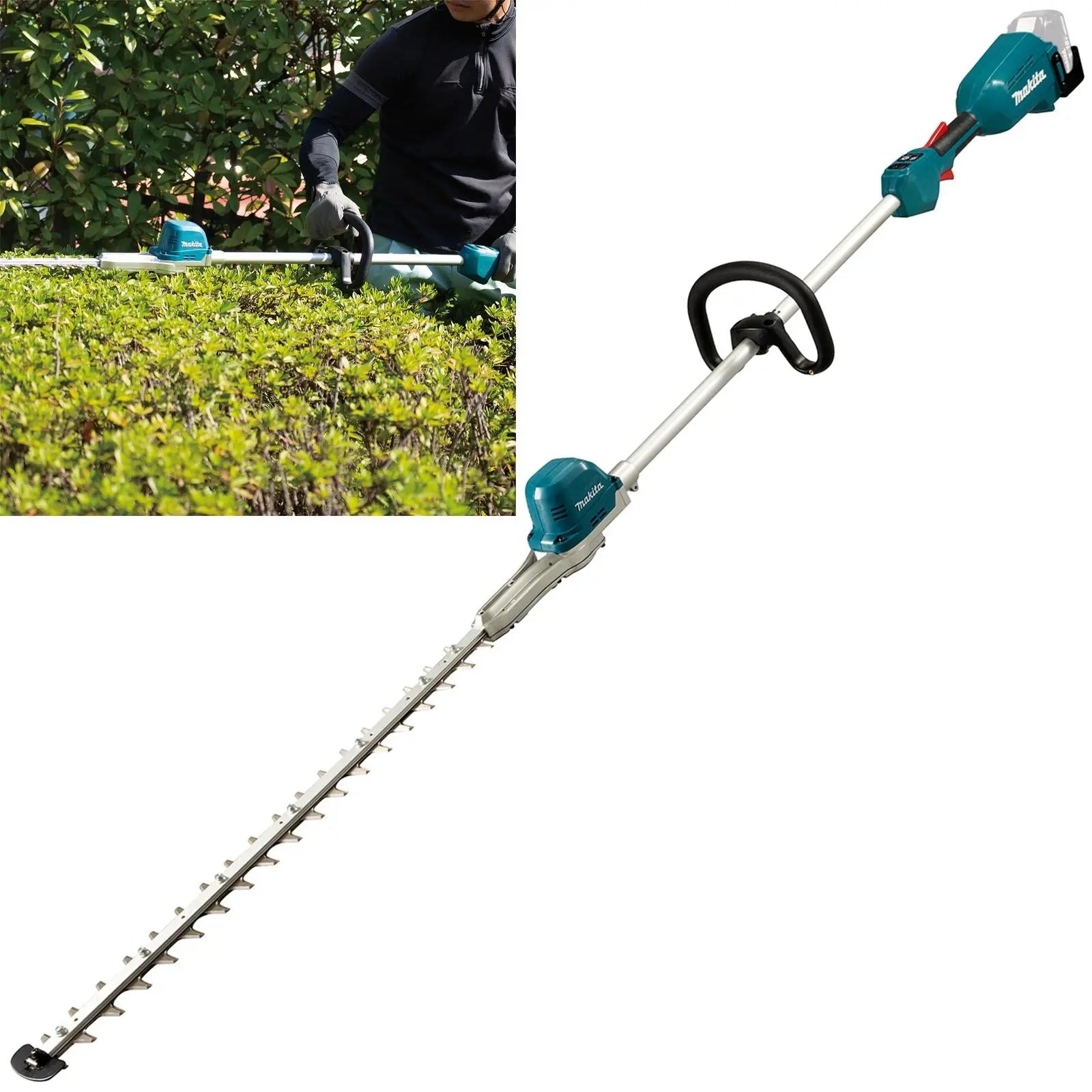 Makita Pole Hedge Trimmer 60cm 18V LXT Li-ion Brushless Cordless Garden Bush Cutter Cutting Bare Unit Body Only DUN600LZ  White Rose Tools
