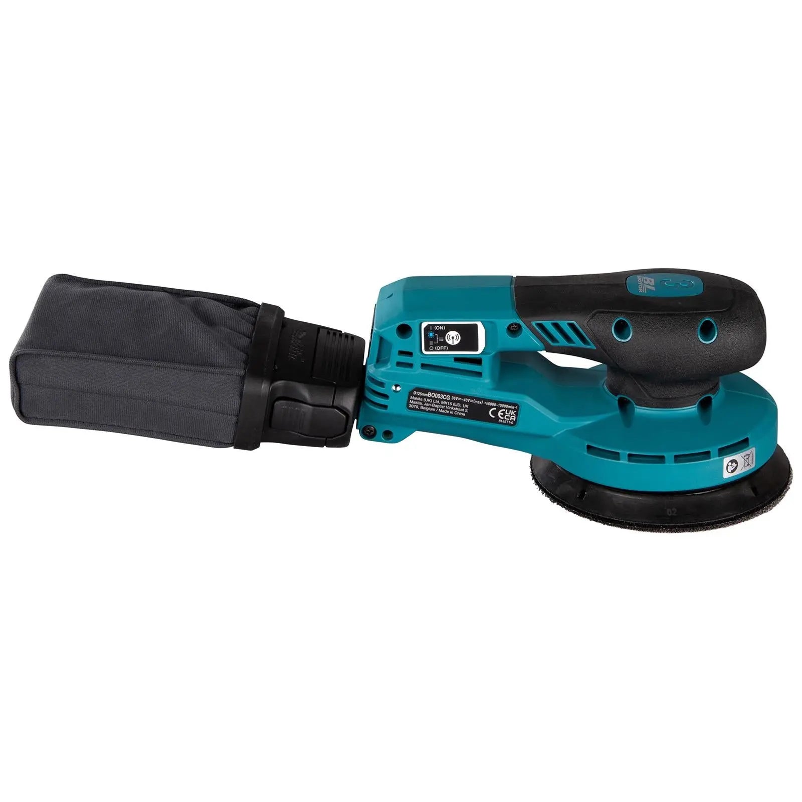 Makita Random Orbital Sander 125mm Lightweight 3mm Orbit Diameter XGT 40V Max Brushless Body Only BO003CGZ  White Rose Tools