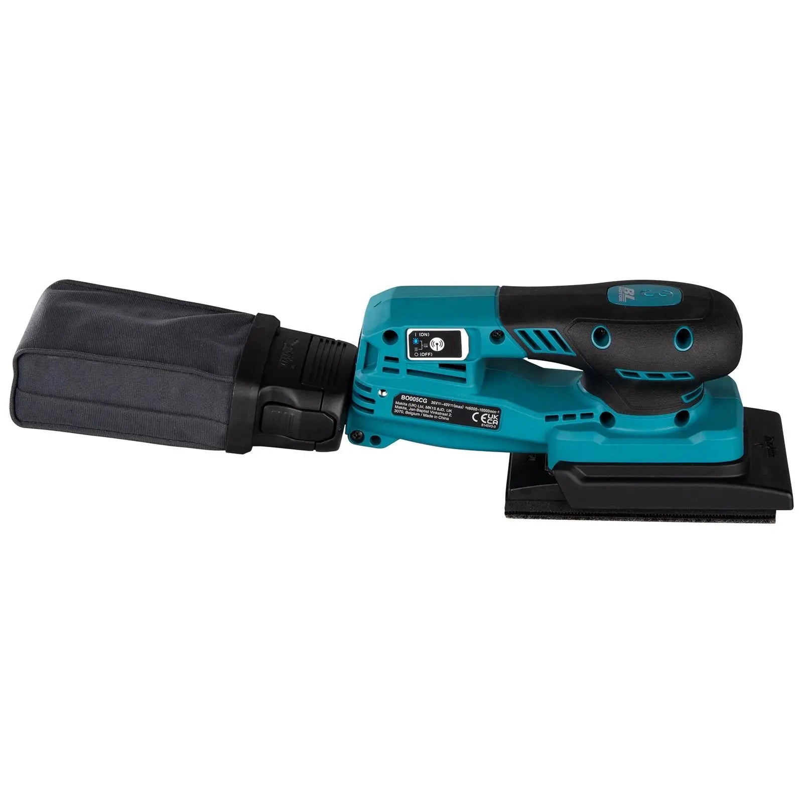 Makita Random Orbital Sander 80 x 130mm Lightweight 3mm Orbit Diameter XGT 40V Max Brushless Body Only BO005CGZ  White Rose Tools