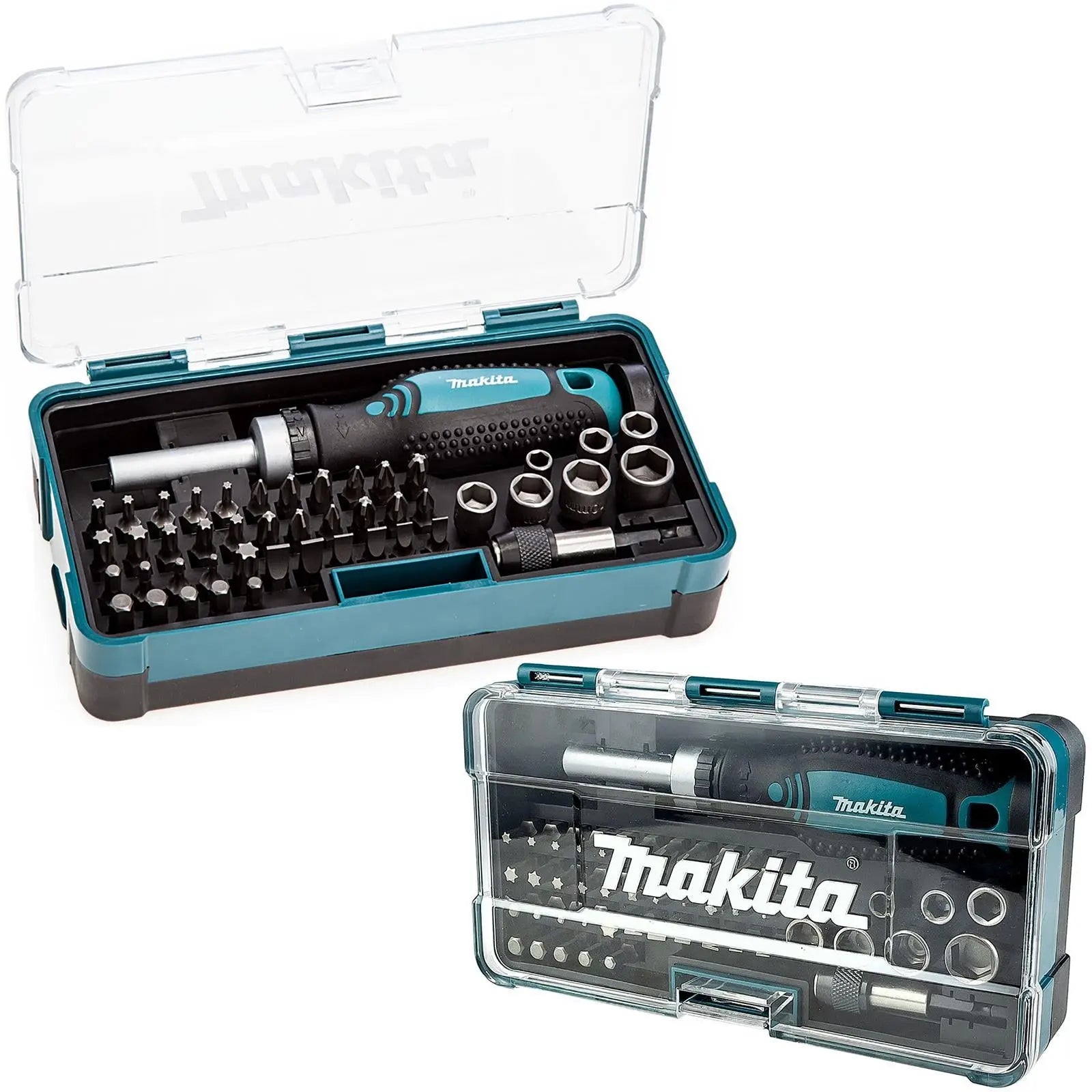 Makita Ratchet Screwdriver Socket Bit Set Phillips Pozi Slotted Torx Hex Reverse  White Rose Tools