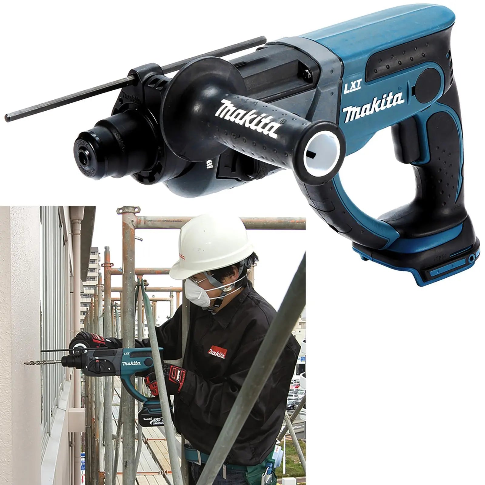 Makita Rotary Hammer Drill SDS Plus 18V LXT Cordless 20mm Capacity Concrete DHR202Z Body Only  White Rose Tools