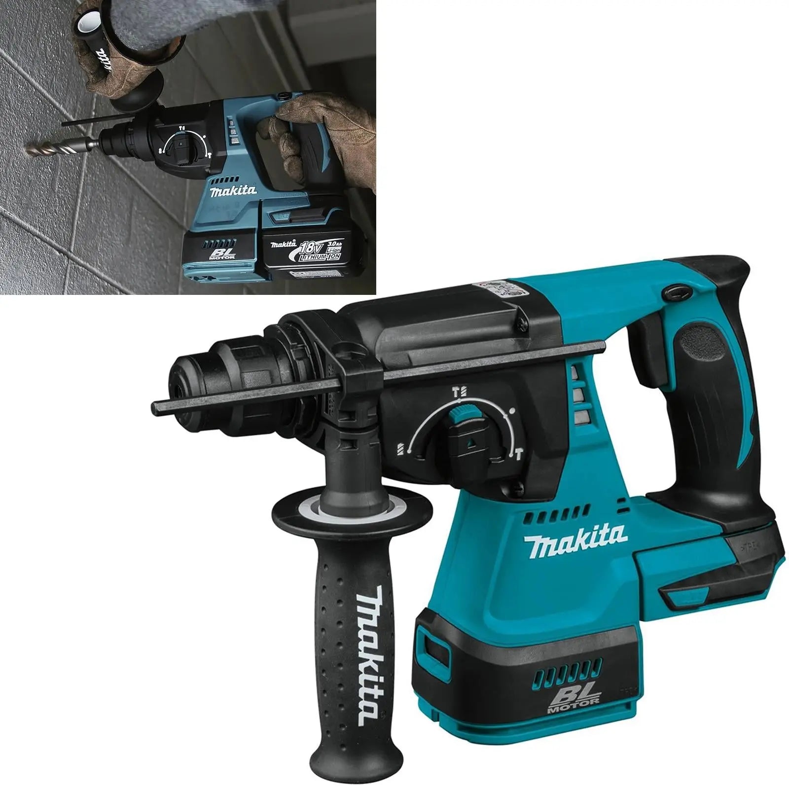 Makita SDS Plus Rotary Hammer Drill 18V LXT Brushless Cordless DHR242Z Body Only  White Rose Tools
