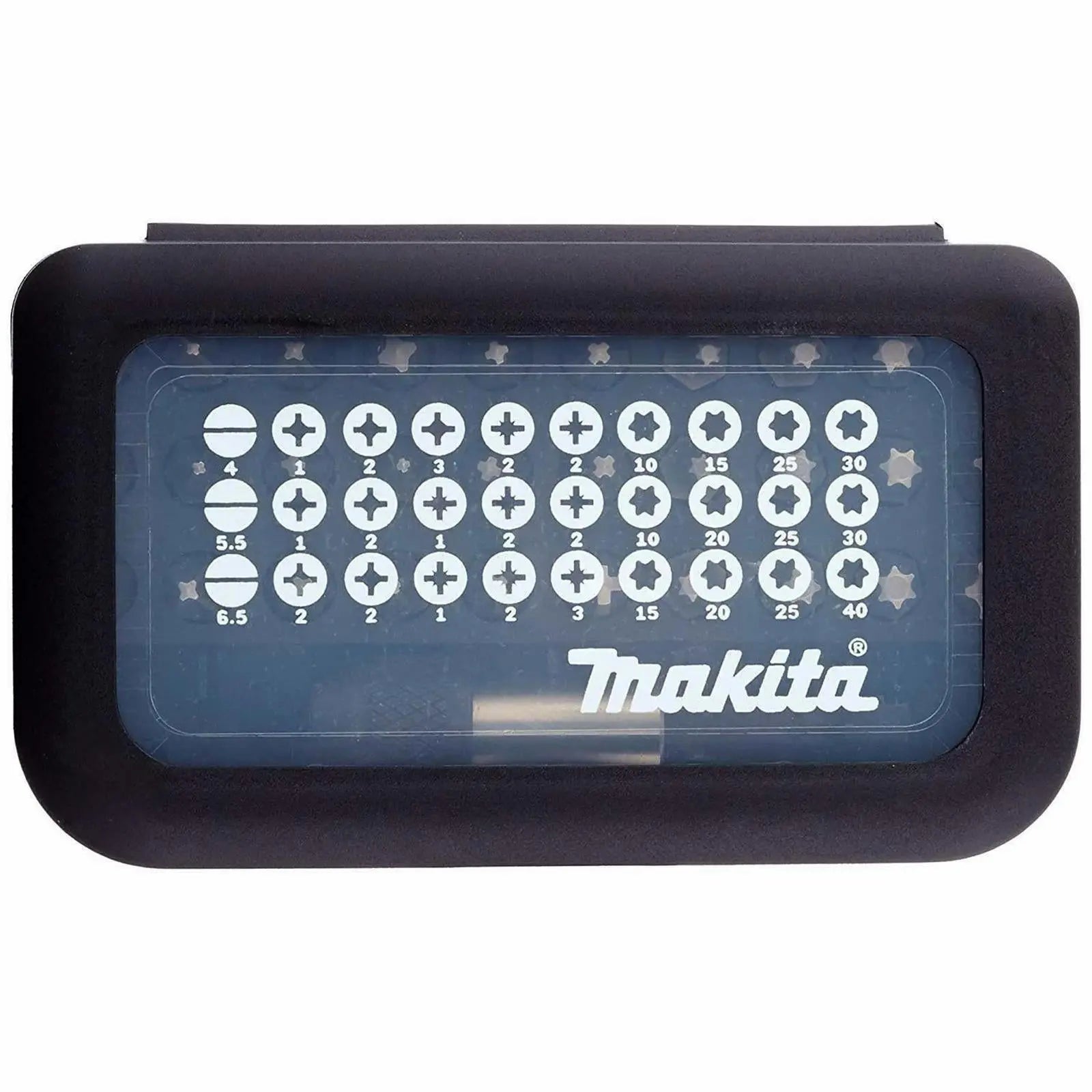 Makita Screwdriver Bit Set with Bit Holder in Case 31 Piece D-30667  White Rose Tools