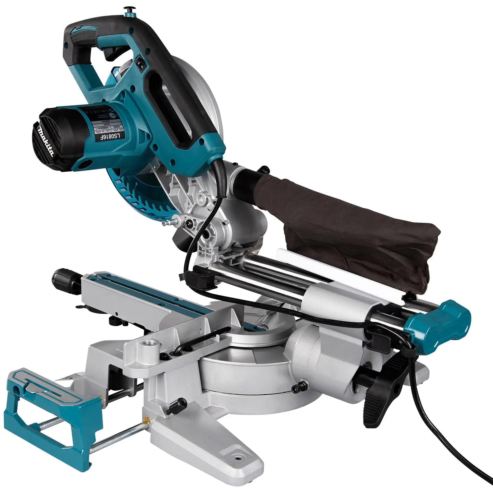 Makita Slide Compound Mitre Saw 216mm Cutting Blade 1200W Choose Voltage 110V or 240V LS0816F  White Rose Tools