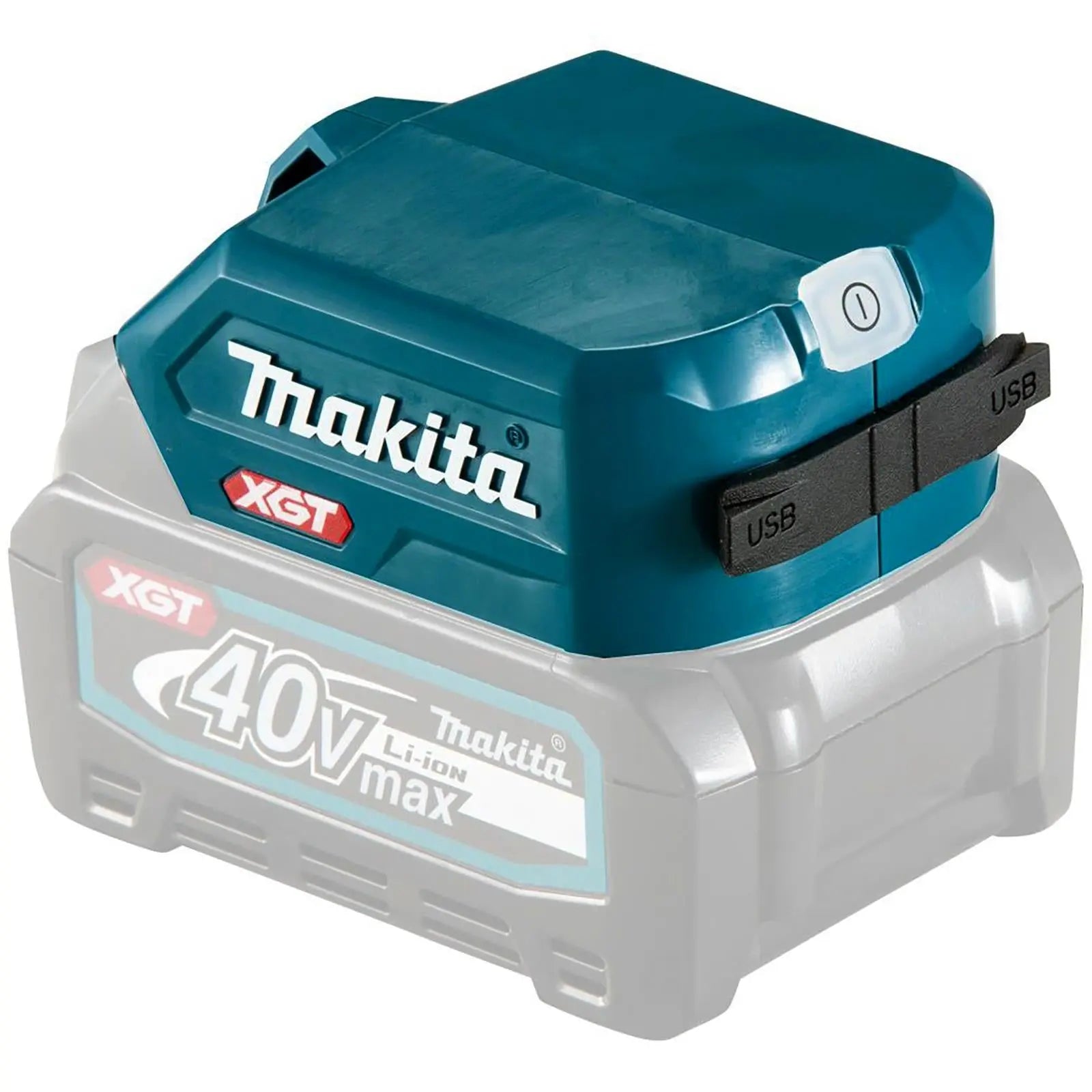 Makita USB Charger Twin Port for 40V Max XGT Battery Adaptor ADP001G  White Rose Tools