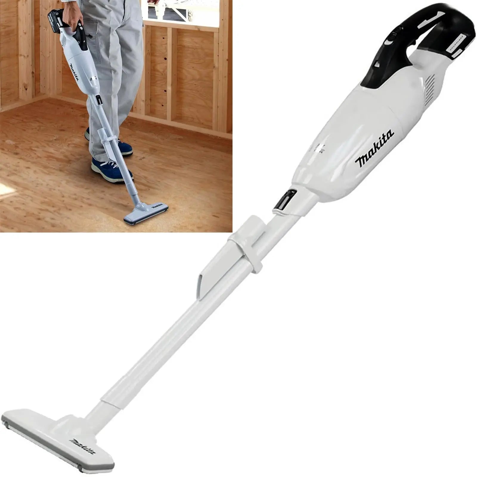 Makita Vacuum Cleaner 18V LXT Brushless Cordless 750ml White DCL280FZW Body Only - White Rose Tools