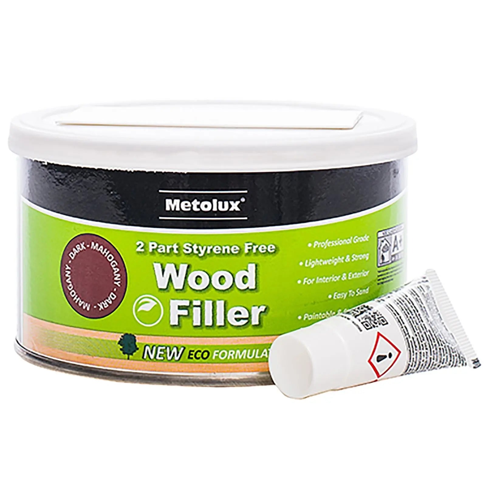 Metolux Wood Filler 2 Part Styrene Free High Strength Professional Grade 