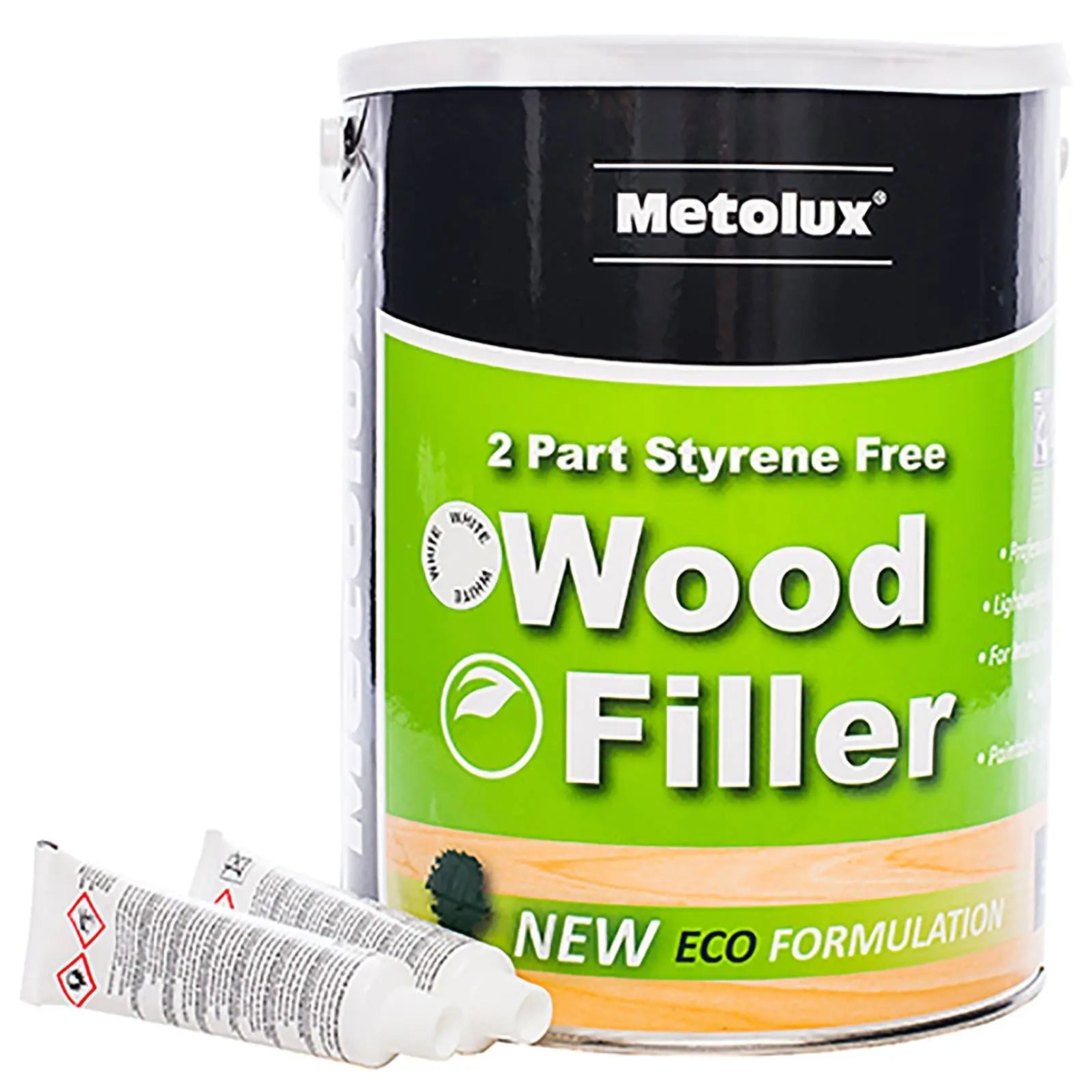 Metolux Wood Filler 2 Part Styrene Free High Strength Professional Grade 