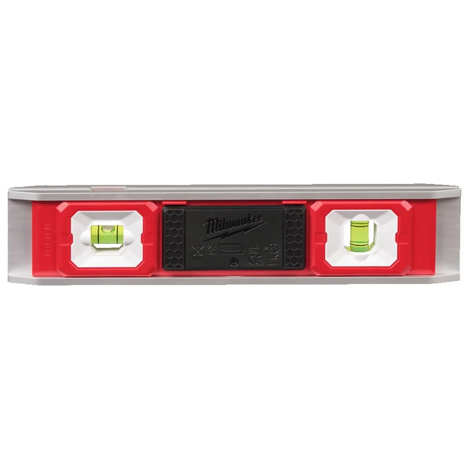 Milwaukee 23cm LED Torpedo Spirit Level Magnetic Hi-Vis Vials Slim Aluminium Frame Measuring  White Rose Tools