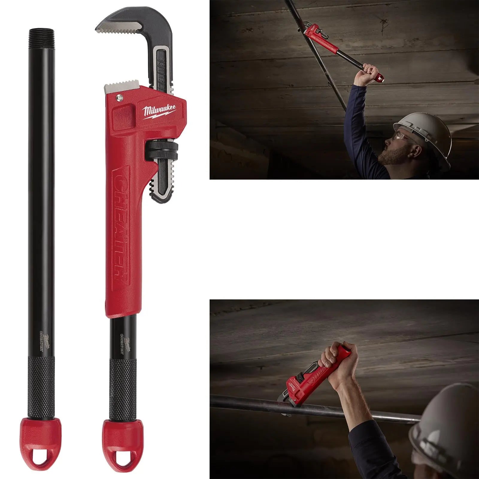 Milwaukee Adaptable Pipe Wrench Cheater 250mm 450mm 600mm 