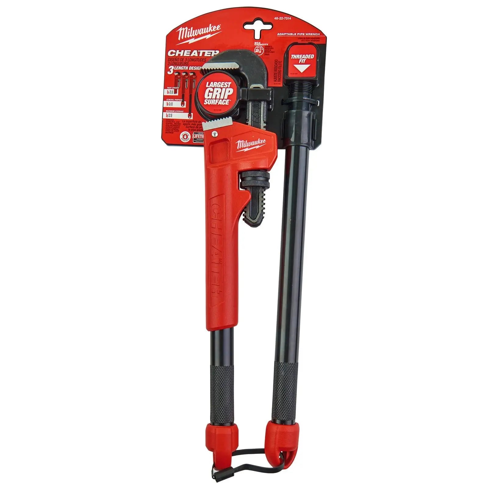 Milwaukee Adaptable Pipe Wrench Cheater 250mm 450mm 600mm 
