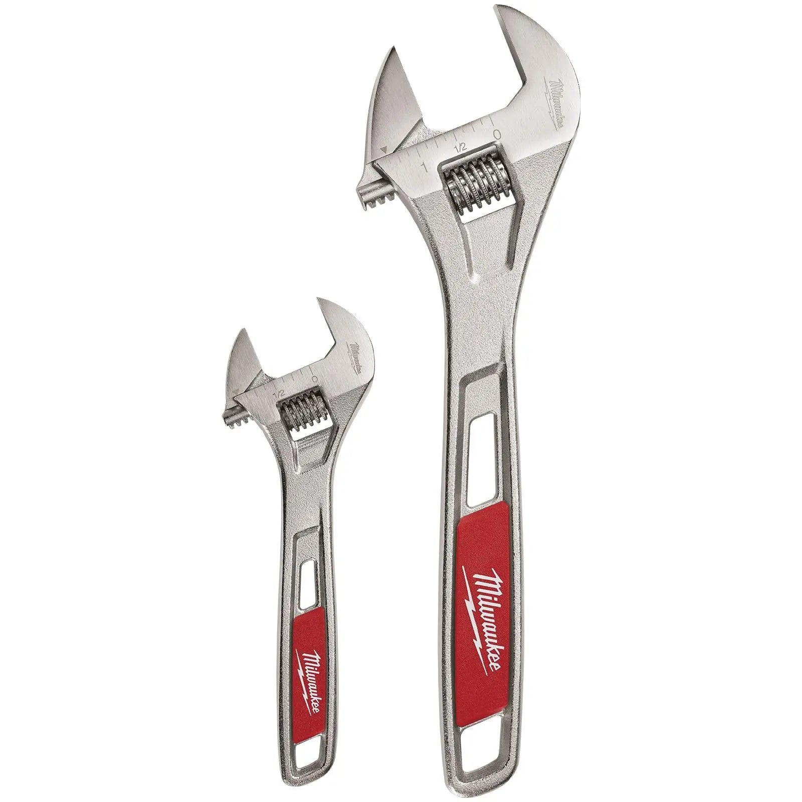 Milwaukee Adjustable Wrench Twin Pack 150mm 250mm  White Rose Tools