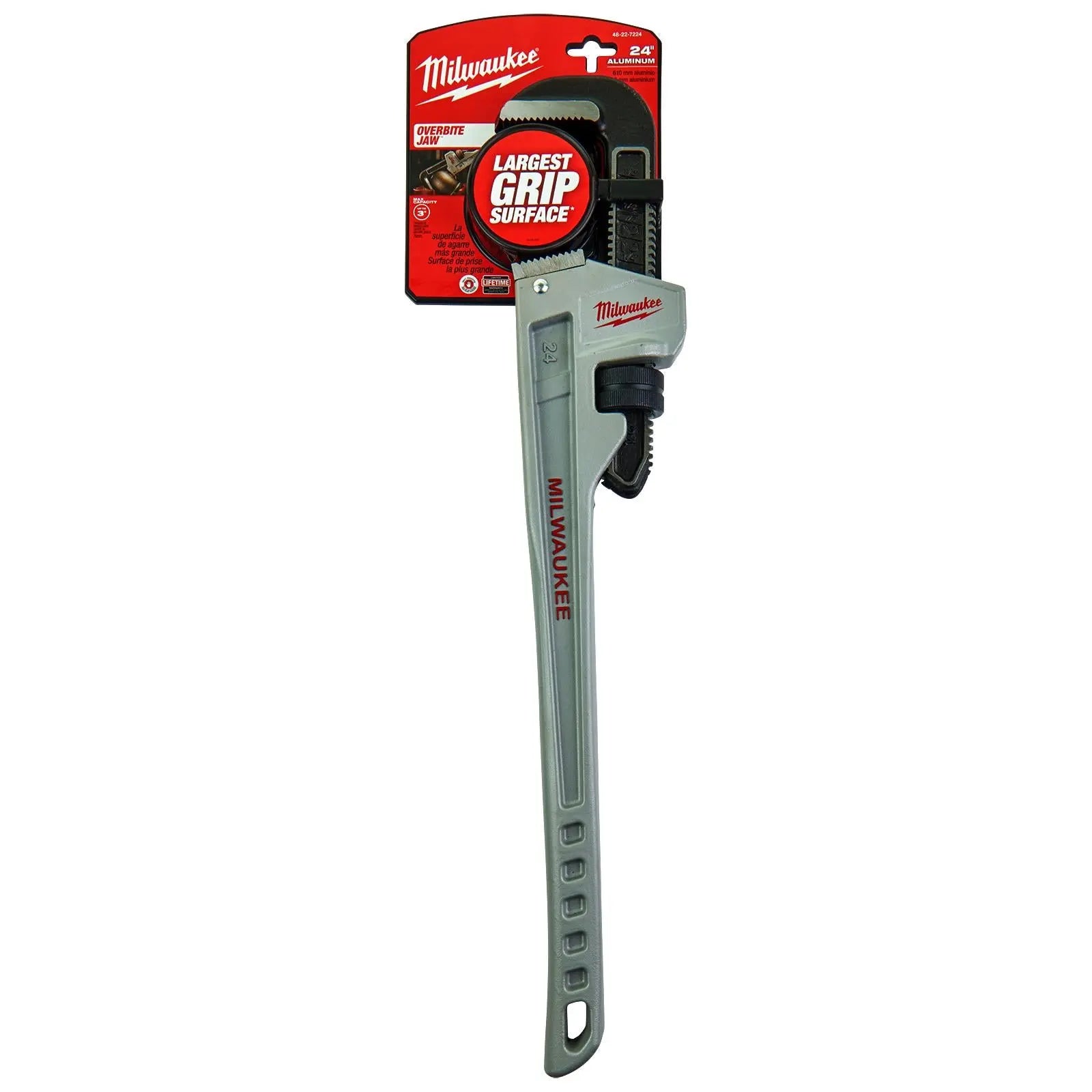 Milwaukee Aluminium Pipe Wrench 600mm 24in Jaw Capacity 76mm 