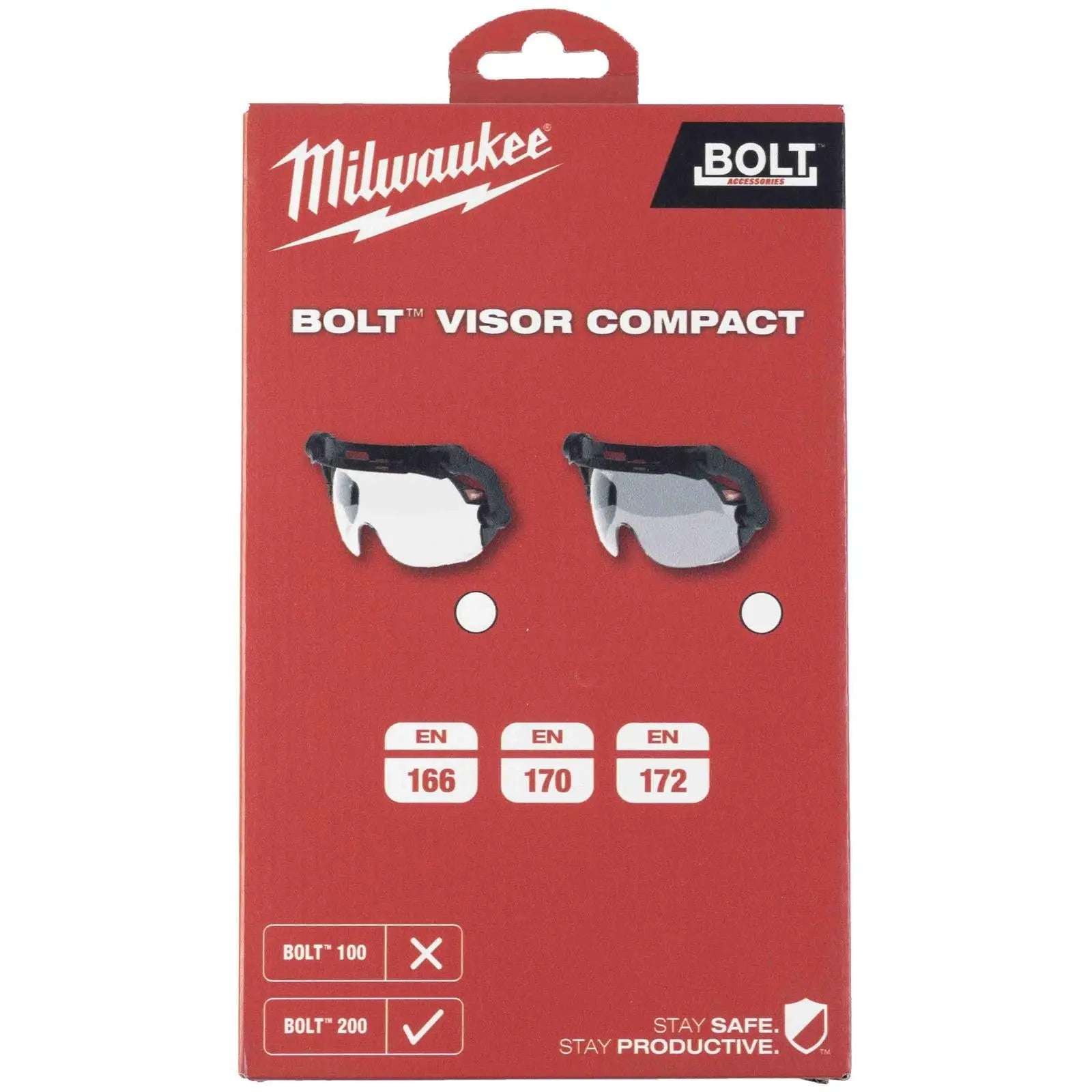 Milwaukee BOLT Clear Compact Visor  White Rose Tools