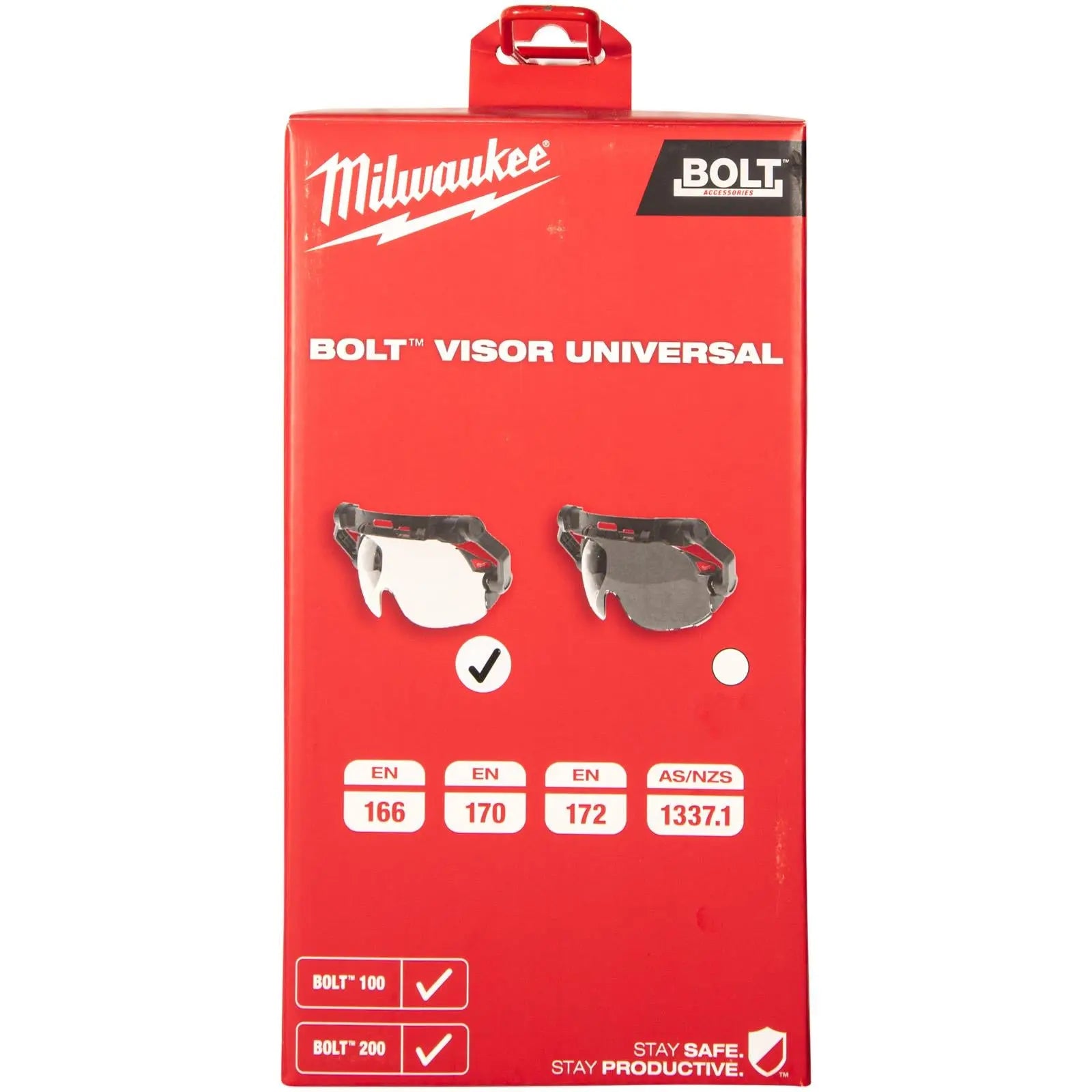 Milwaukee BOLT Clear Universal Visor  White Rose Tools