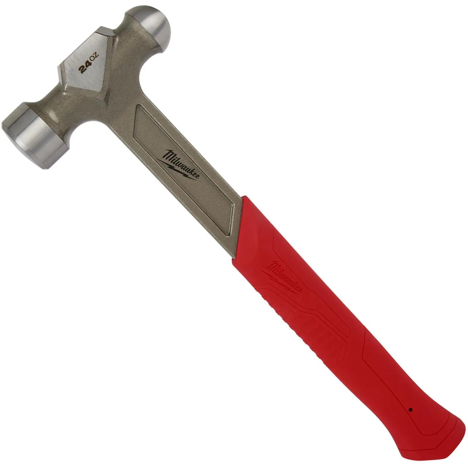 Milwaukee Ball Pein Hammer Steel 680g 24oz i-Beam Handle  White Rose Tools