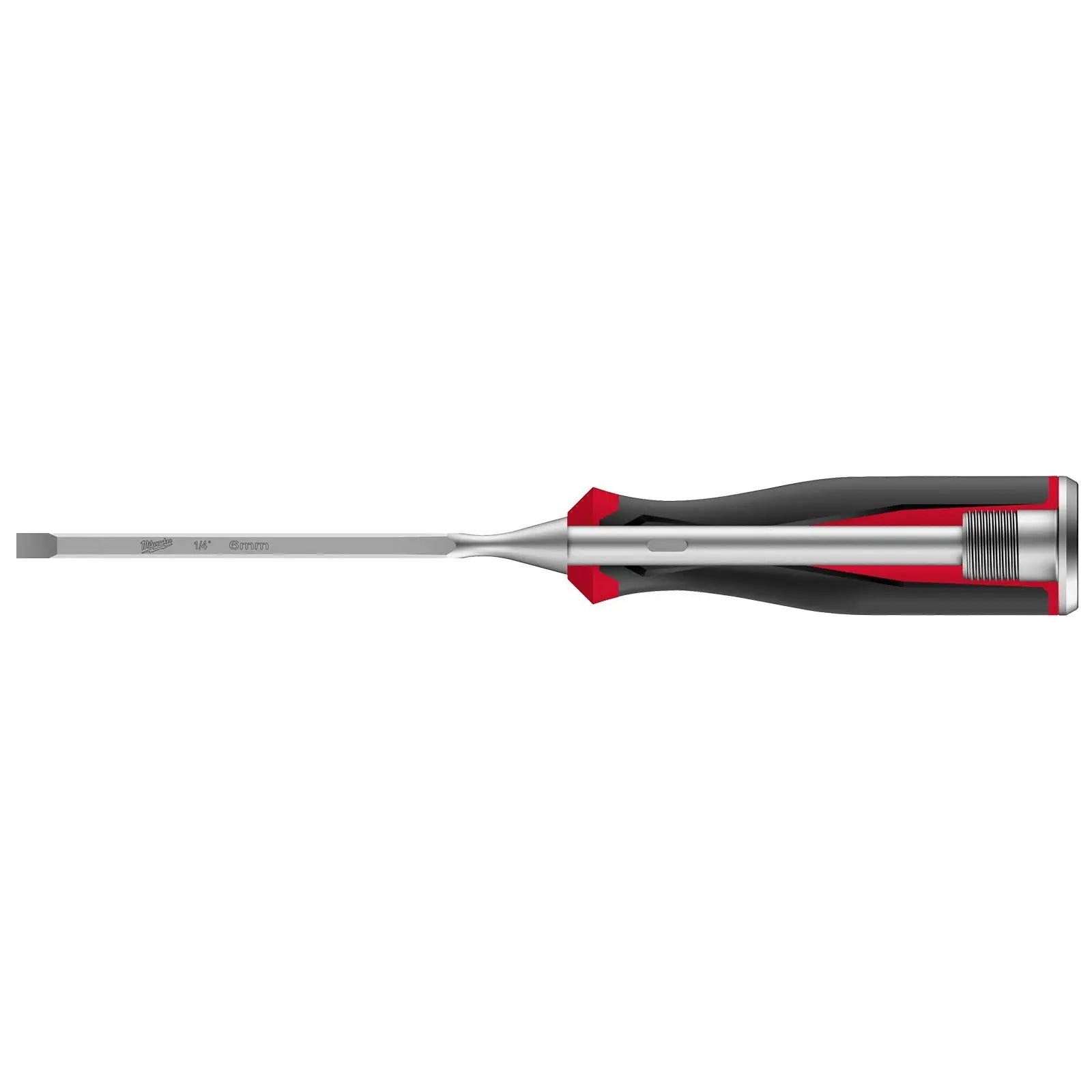Milwaukee Beveled Edge Wood Chisel 6mm 1/4" All Metal Core with Striking Cap  White Rose Tools