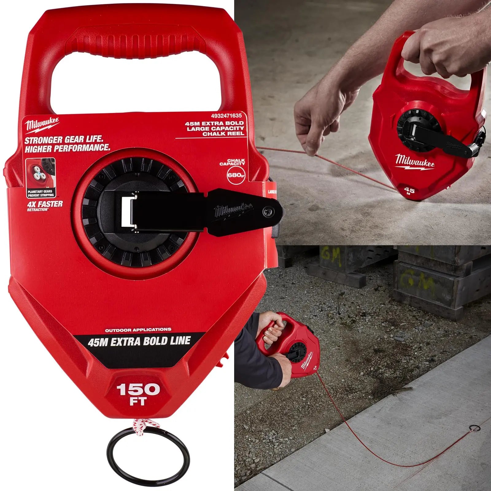 Milwaukee Chalk Reel 45m Large Capacity 